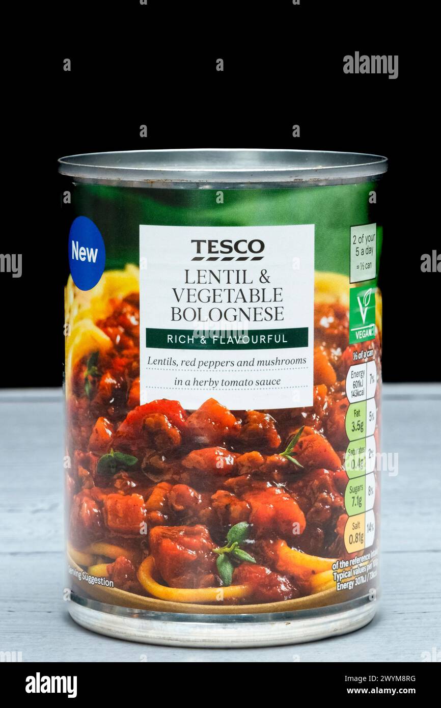 Irvine, Scotland, UK March 26, 2024 Tesco branded Lentil and