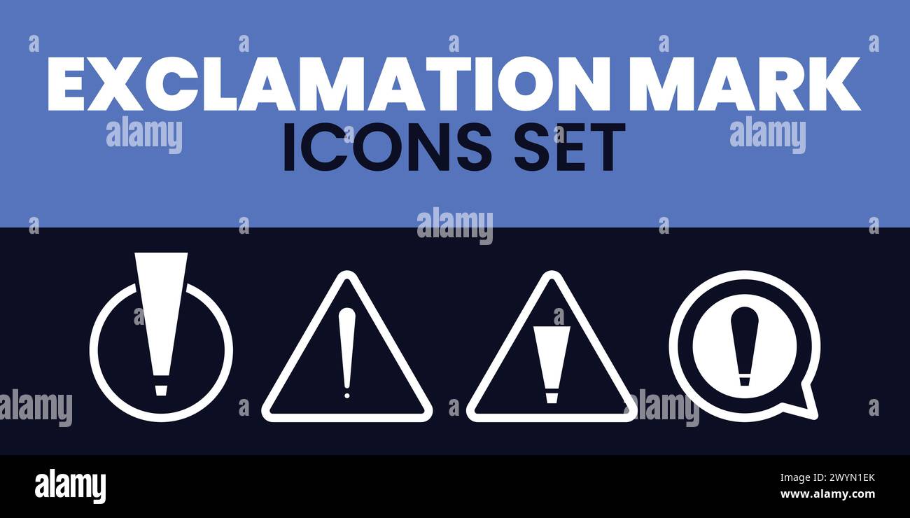 Exclamation Mark Icons Set Vector Exclamation Mark Icons Warning Sign ...