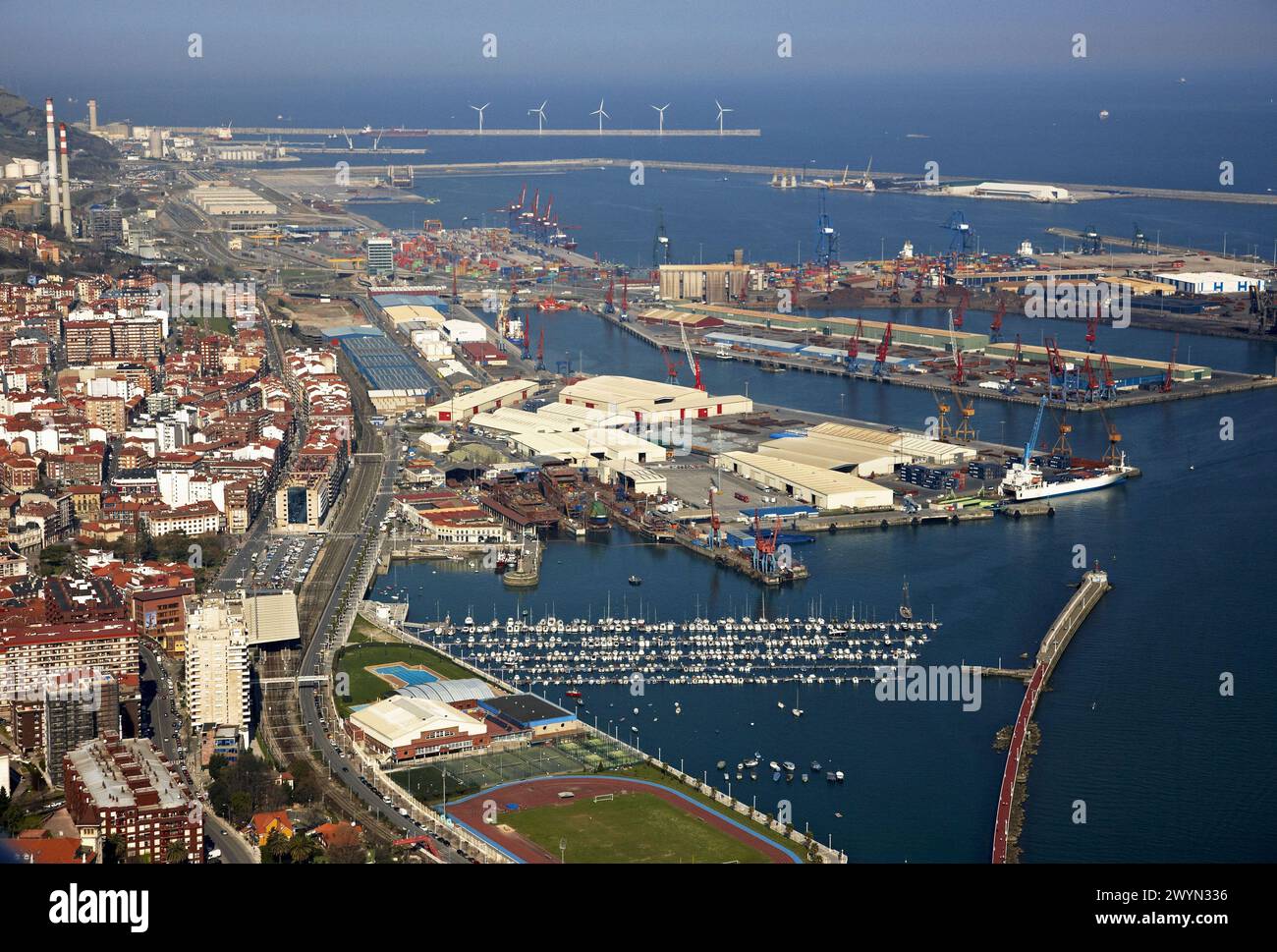 Santurtzi, Puerto de Bilbao, Biscay, Basque Country, Spain. Stock Photo