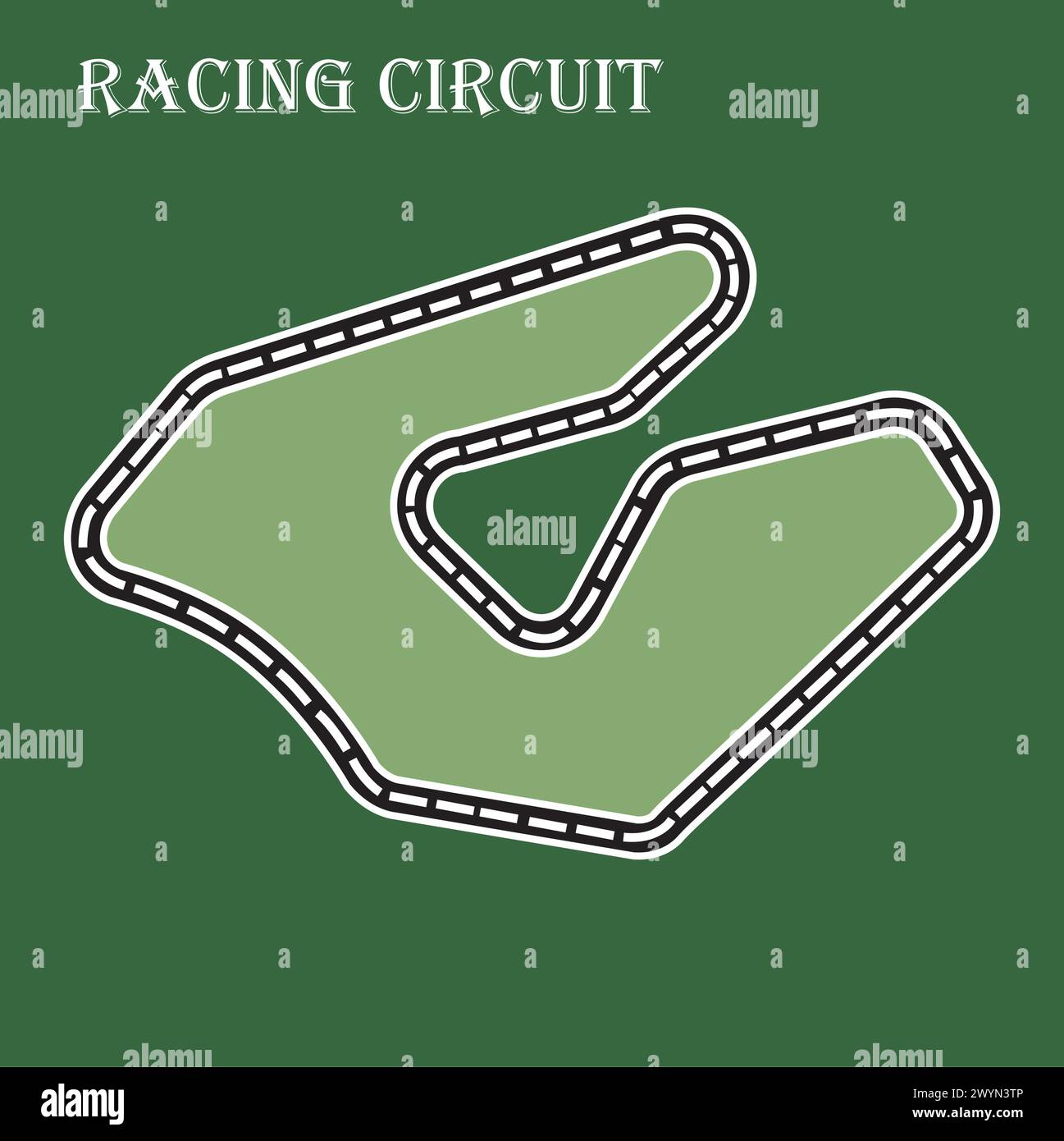 Racing circuit icon vector illustration symbol design Stock Vector