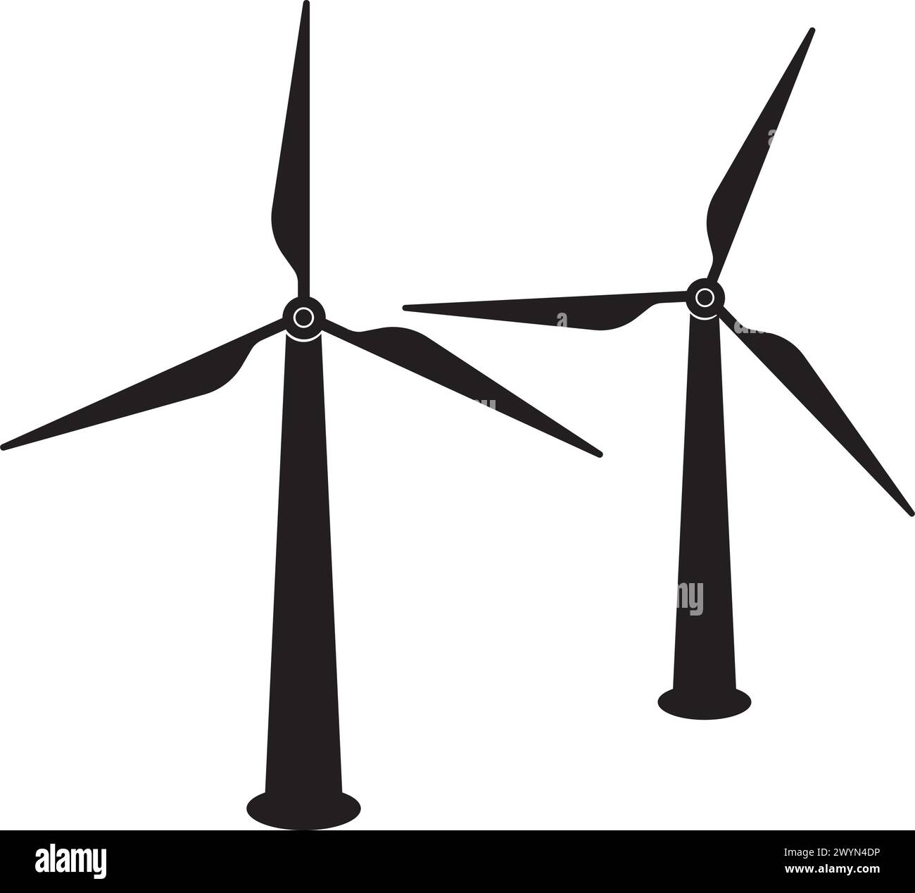 Windmill logo vector illustration flat design Stock Vector Image & Art ...