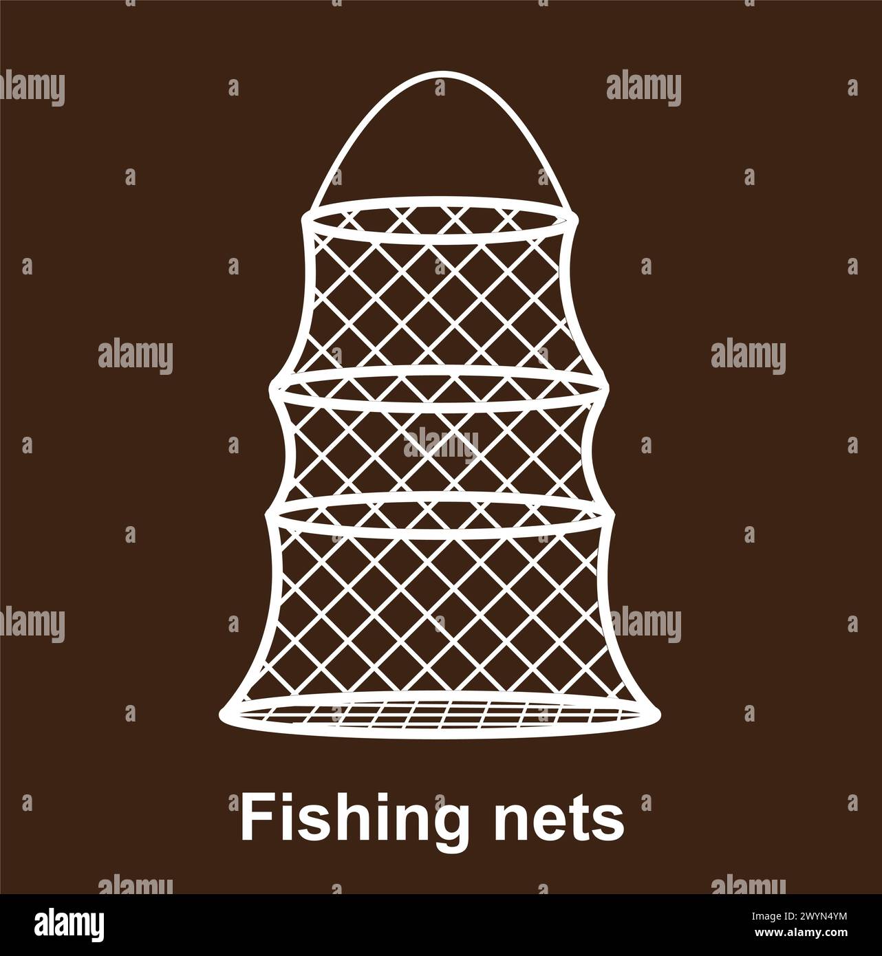 Fishing net icon vector illustration template design Stock Vector Image