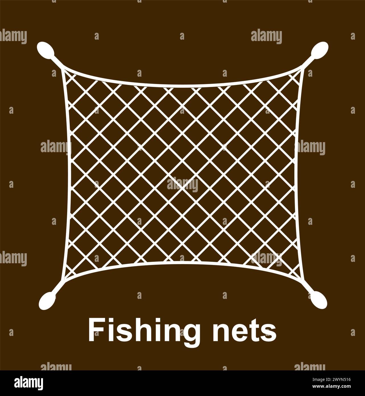 Fishing net icon vector illustration template design Stock Vector