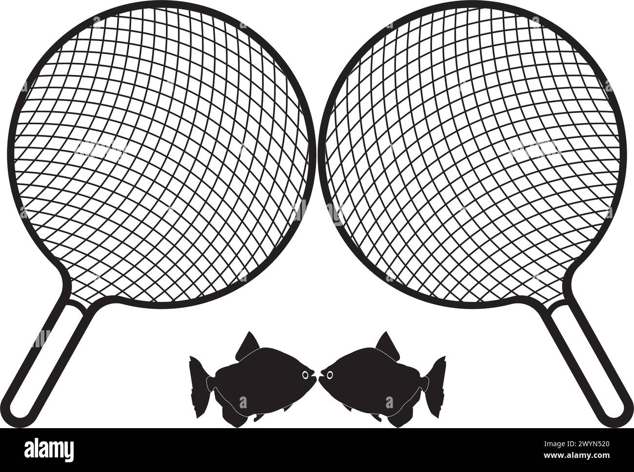 Fish scoop icon vector illustration symbol design Stock Vector