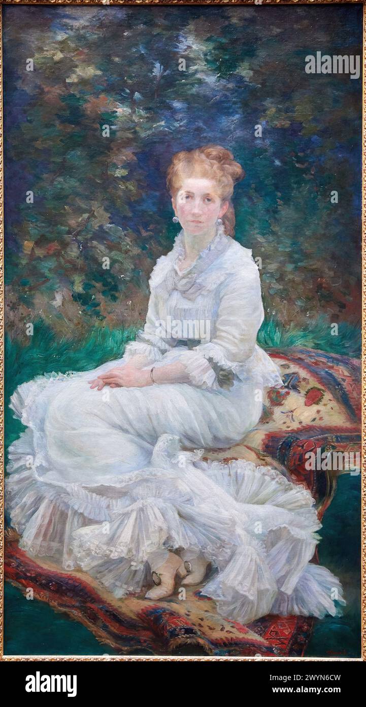 "La Dame en blanc", 1885, Marie Bracquemond (18401916), Musée d'Orsay