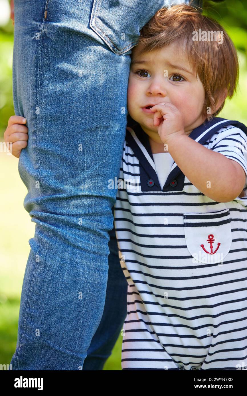 Little girl playing in the garden. Basque Country. Spain Stock Photo ...