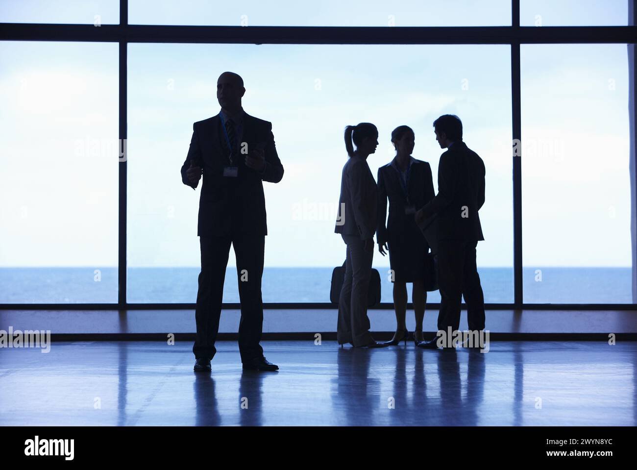 Conventioneers, convention center, Kursaal Center. San Sebastian, Guipuzcoa, Basque Country, Spain. Stock Photo