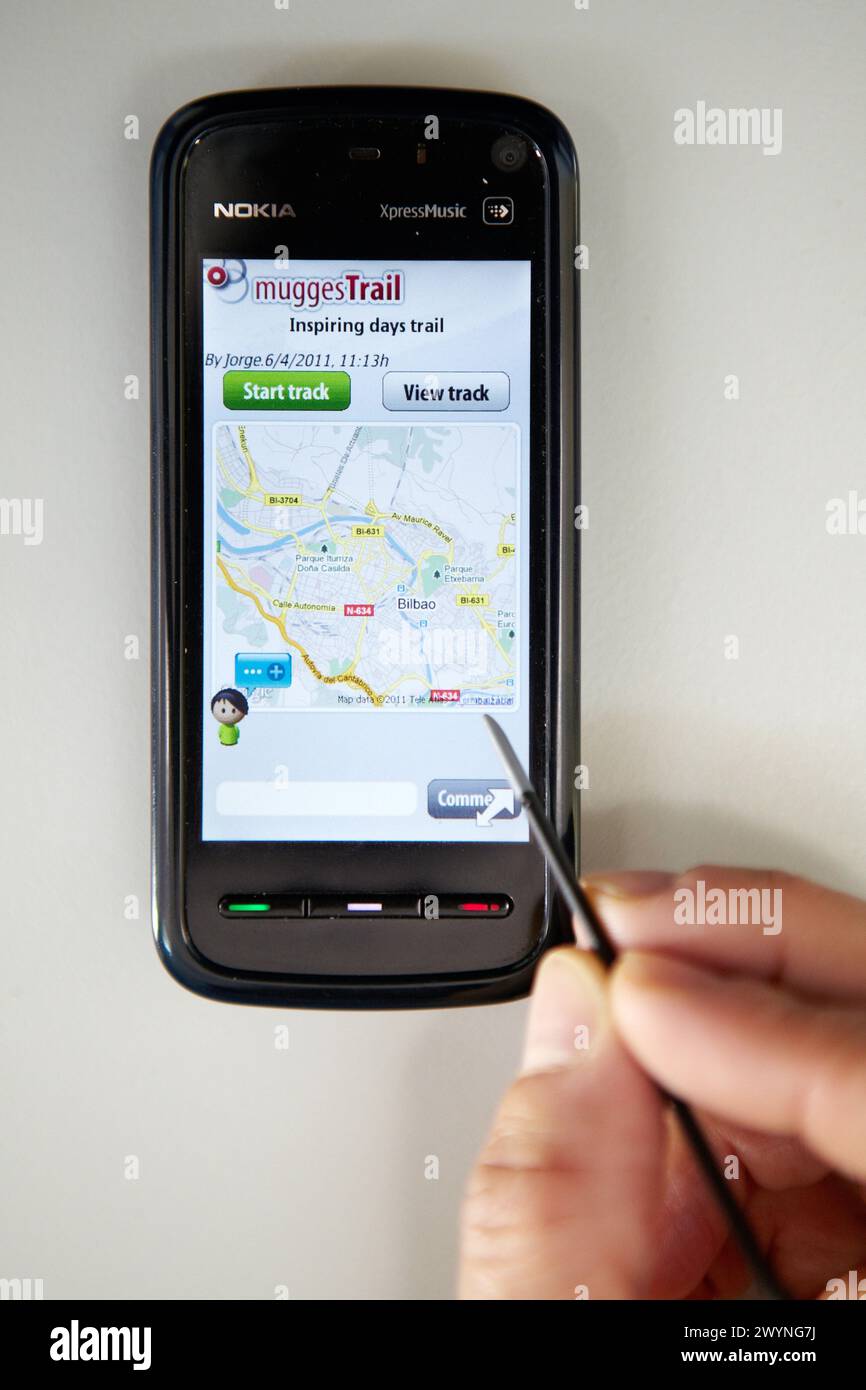 SmartPhone applications, GPS, electronics lab, Tecnalia Research & Innovation, Zamudio, Bizkaia, Euskadi, Spain. Stock Photo