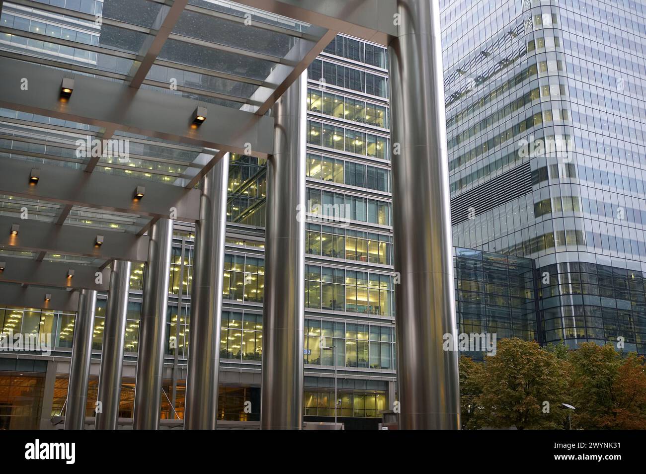 Office buildings in Canary Wharf, London. England, UK Stock Photo - Alamy