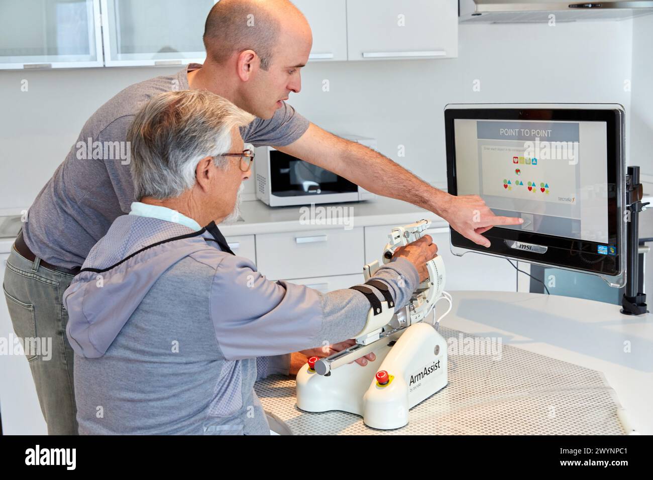 Assistive robot for upper limb rehabilitation hi-res stock photography ...