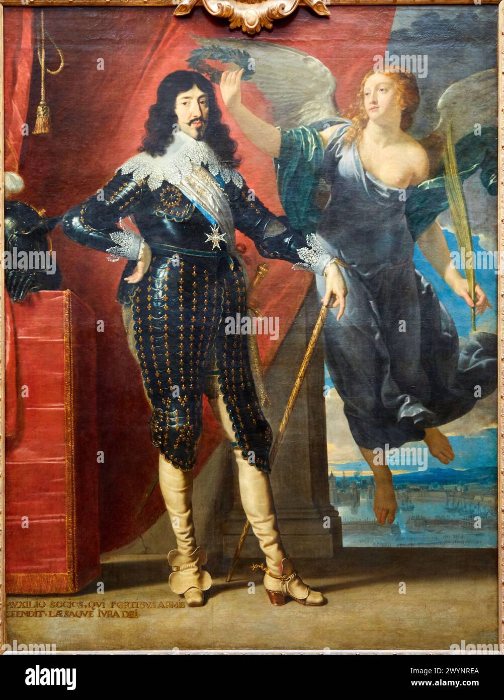 'Portrait of Louis XIII, King of France', 1635, Philippe de Champaigne, Musée du Louvre, Paris, France, Europe. Stock Photo