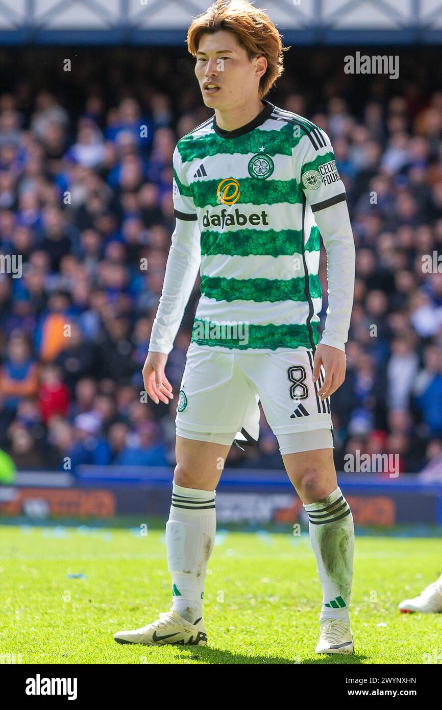 Kyogo Furuhashi Celtic's Japanese player in action during the Cinch ...