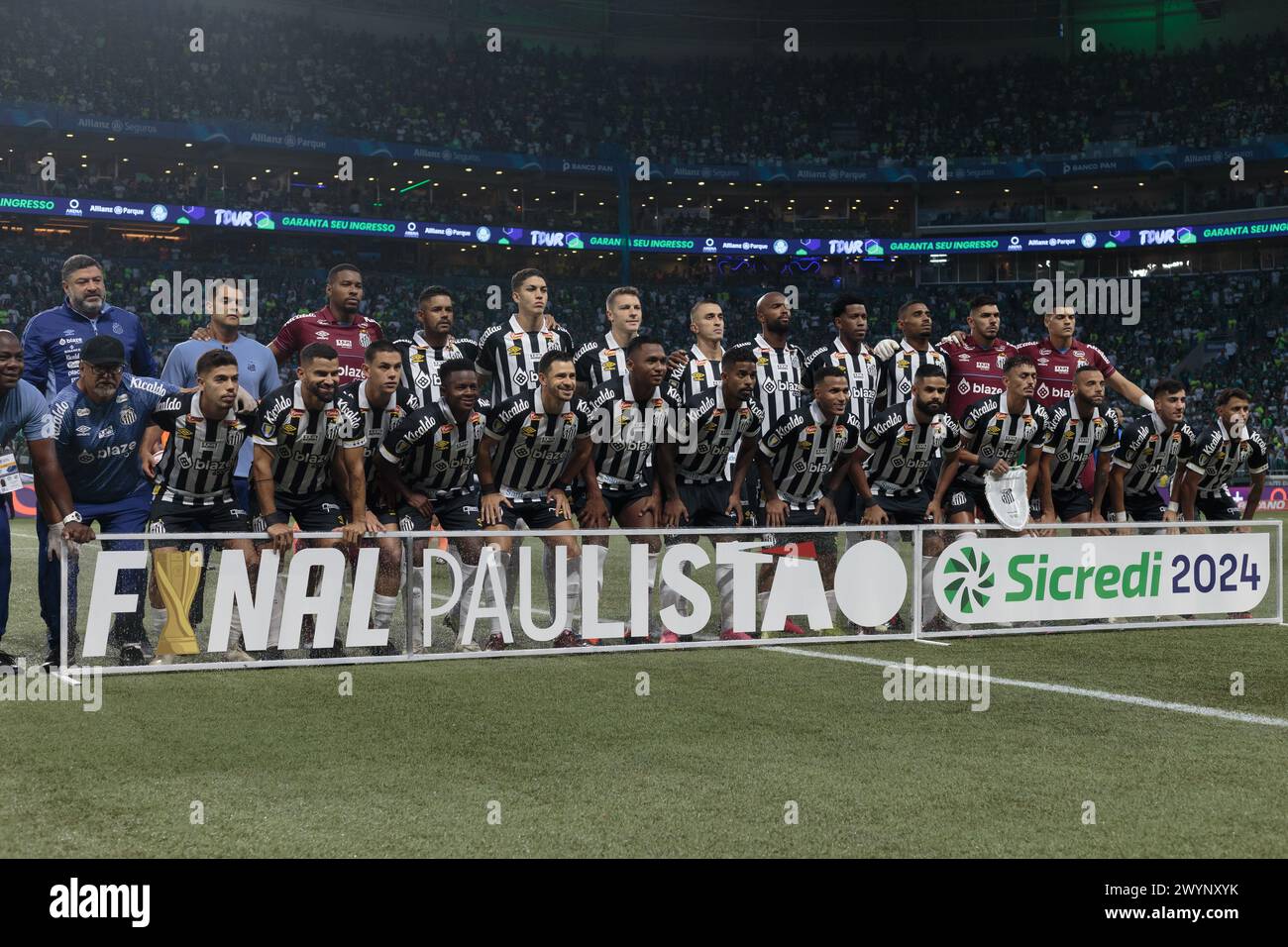 São Paulo (SP), March 7, 2024 - Football / Palmeiras vs Santos - Santos team posed for picture, during the match between Palmeiras and Santos, valid for the final of the Campeonato Paulista de Futebol, held at Allianz Parque on Sunday afternoon (7th). Credit: Vilmar Bannach/Alamy Live News. Stock Photo