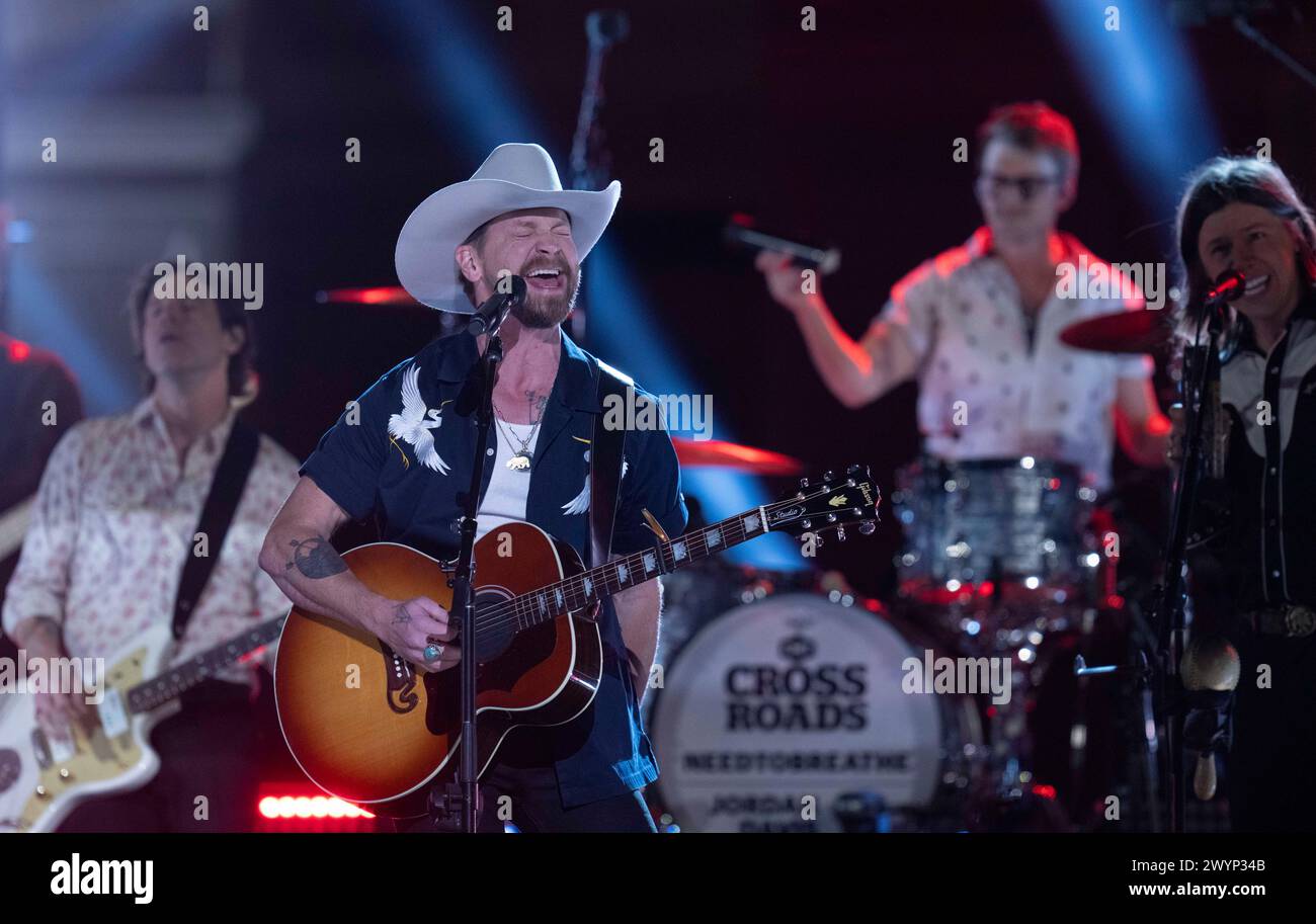 American country rock band NEEDTOBREATHE with lead singer BEAR RINEHART ...