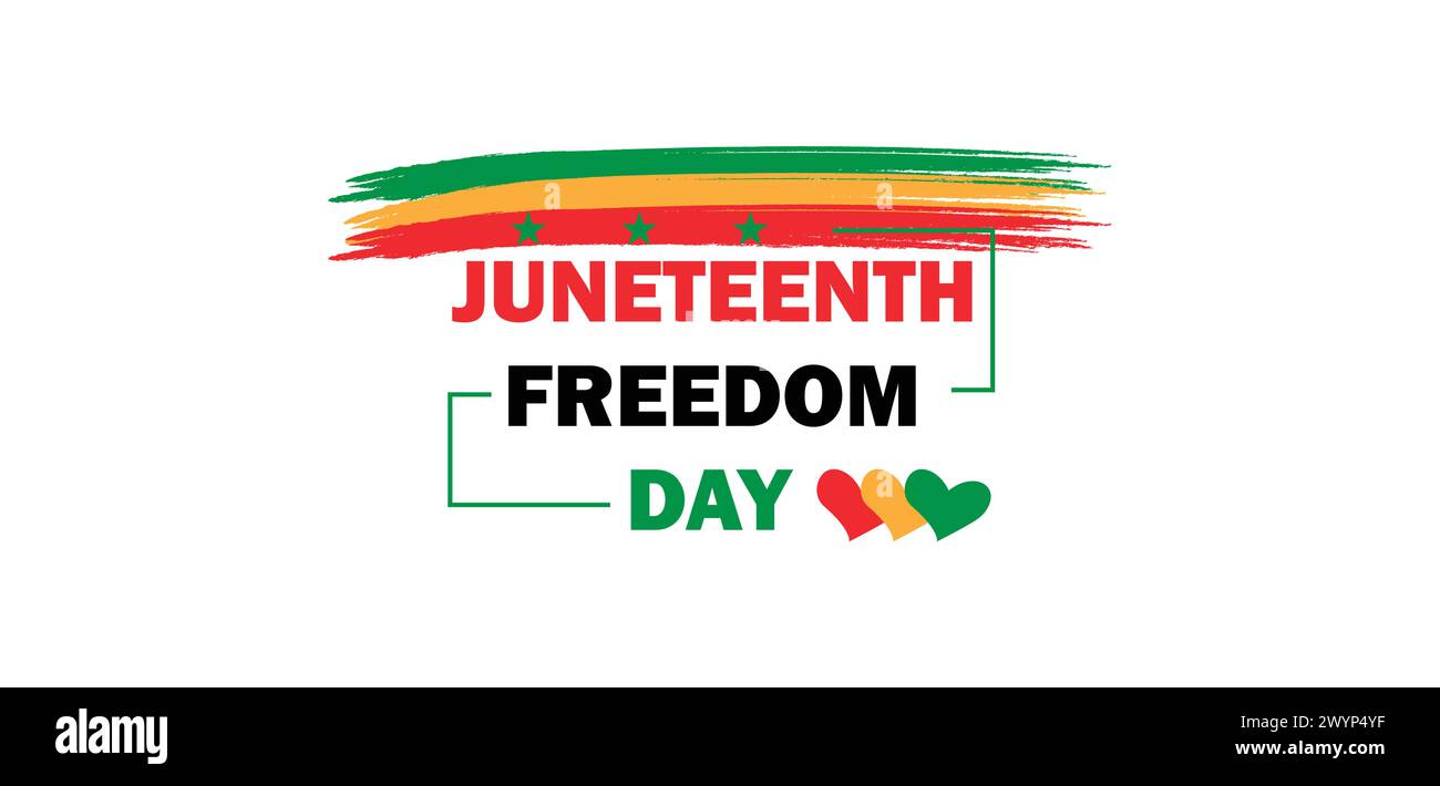 Juneteenth Freedom Day Beautiful Design With Heart Stock Vector