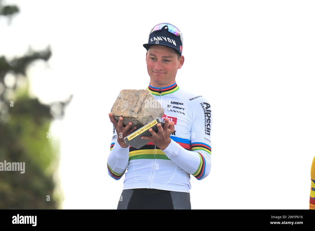 Mathie Van Der Poel takes Roubaix win and Flanders double as reigning World Champion Stock Photo