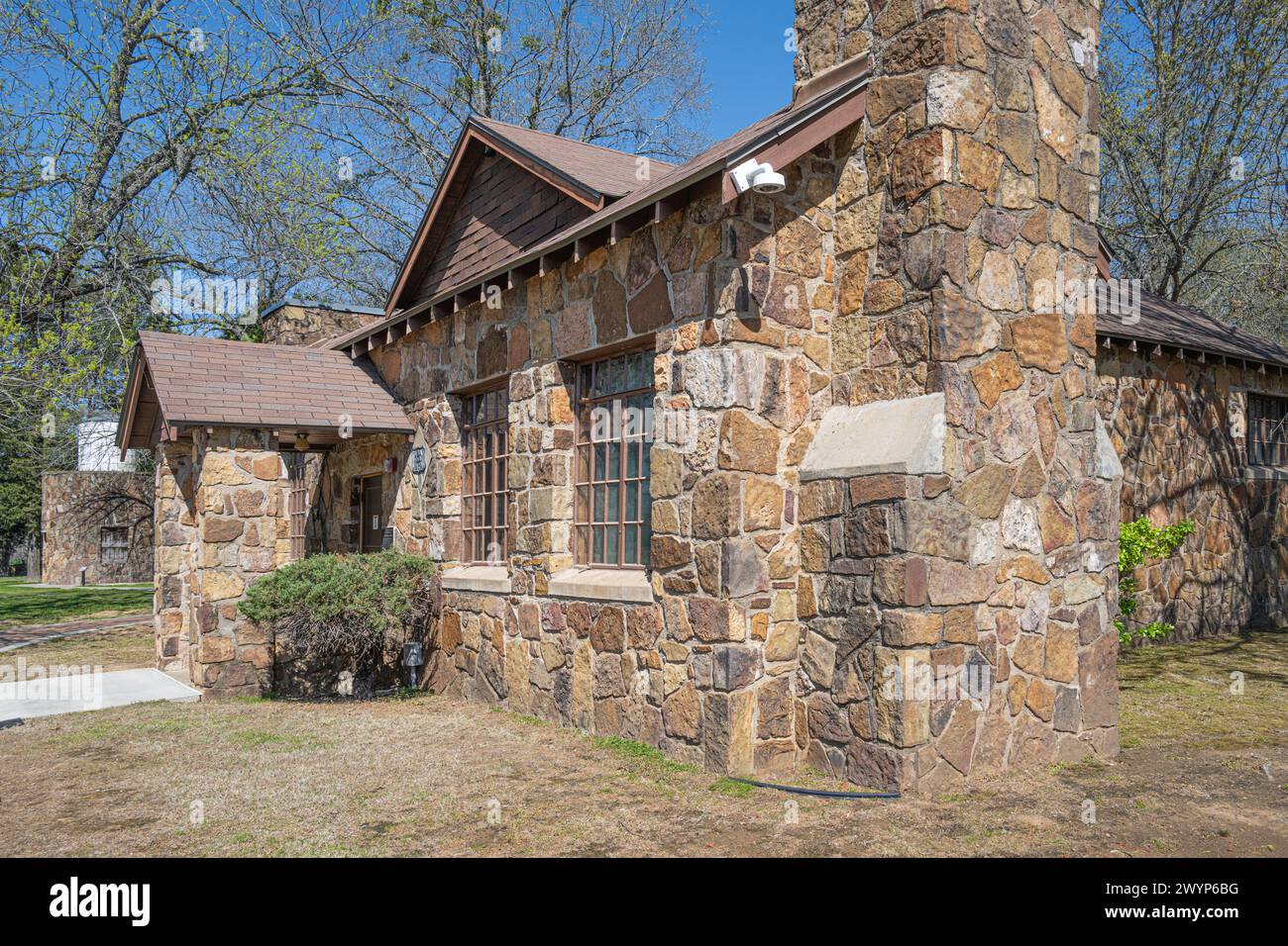 Sequoyah's Cabin Museum at the Sequoyah's Cabin Historic Site in Sallisaw, Oklahoma. (USA) Stock Photo