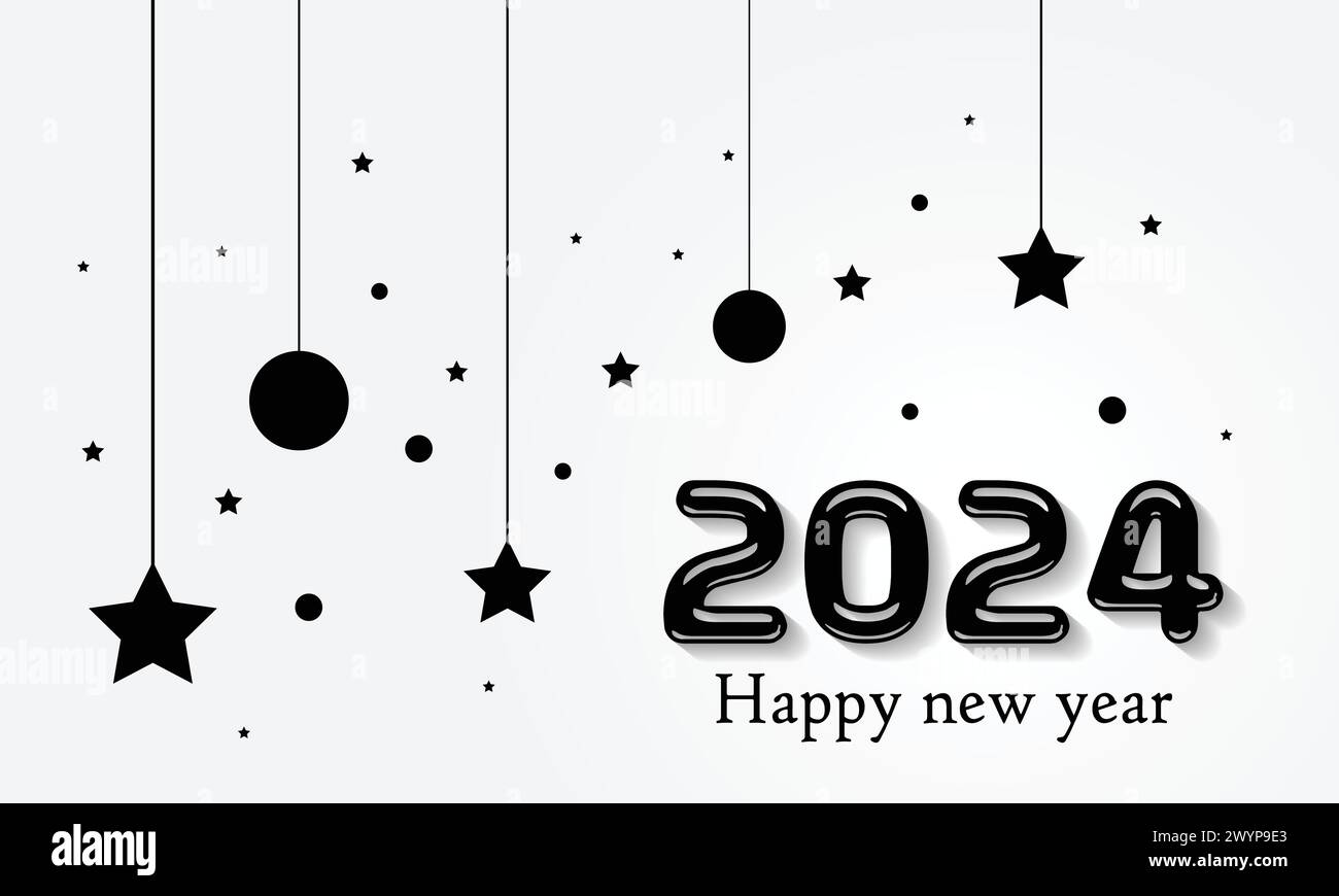 2024 new year design. Stock Vector