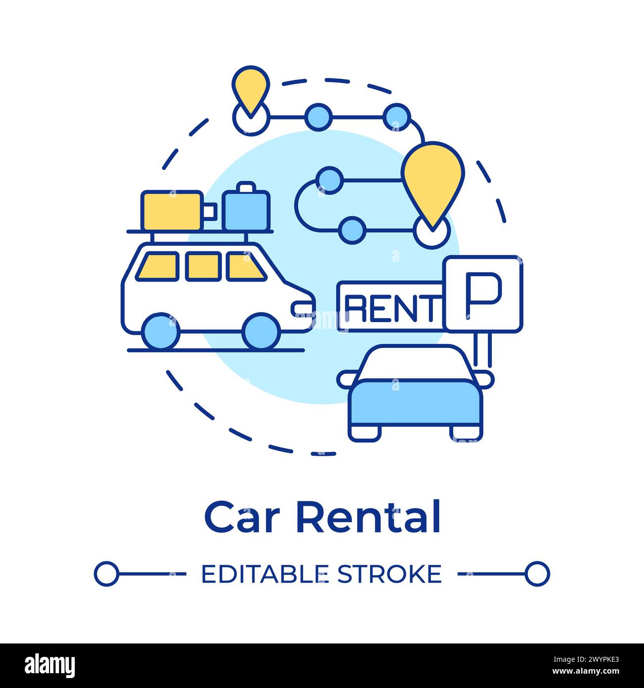 Car van rental Stock Vector Images - Alamy