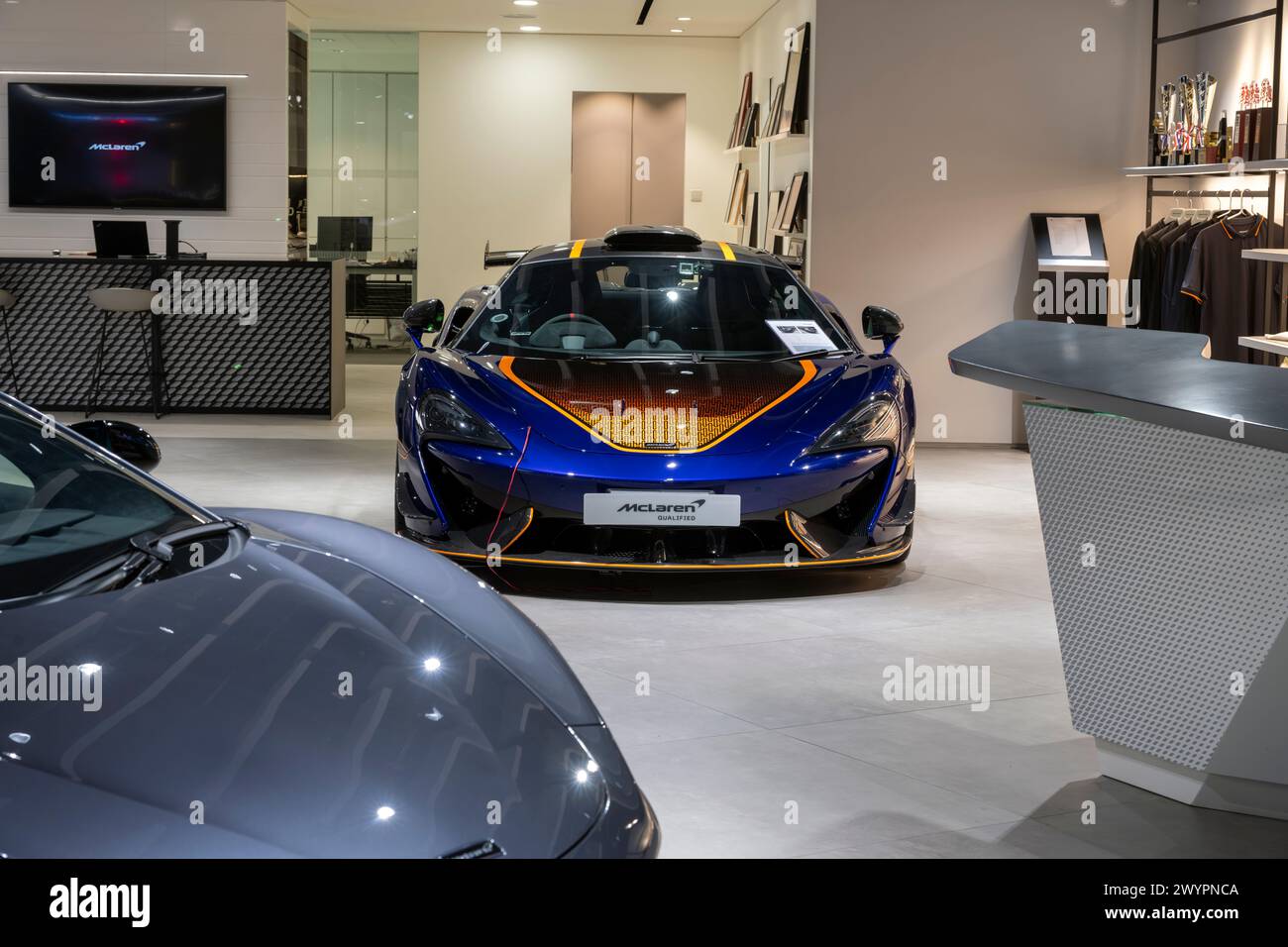 The new electric McLaren Cars, Hong Kong, China. Stock Photo