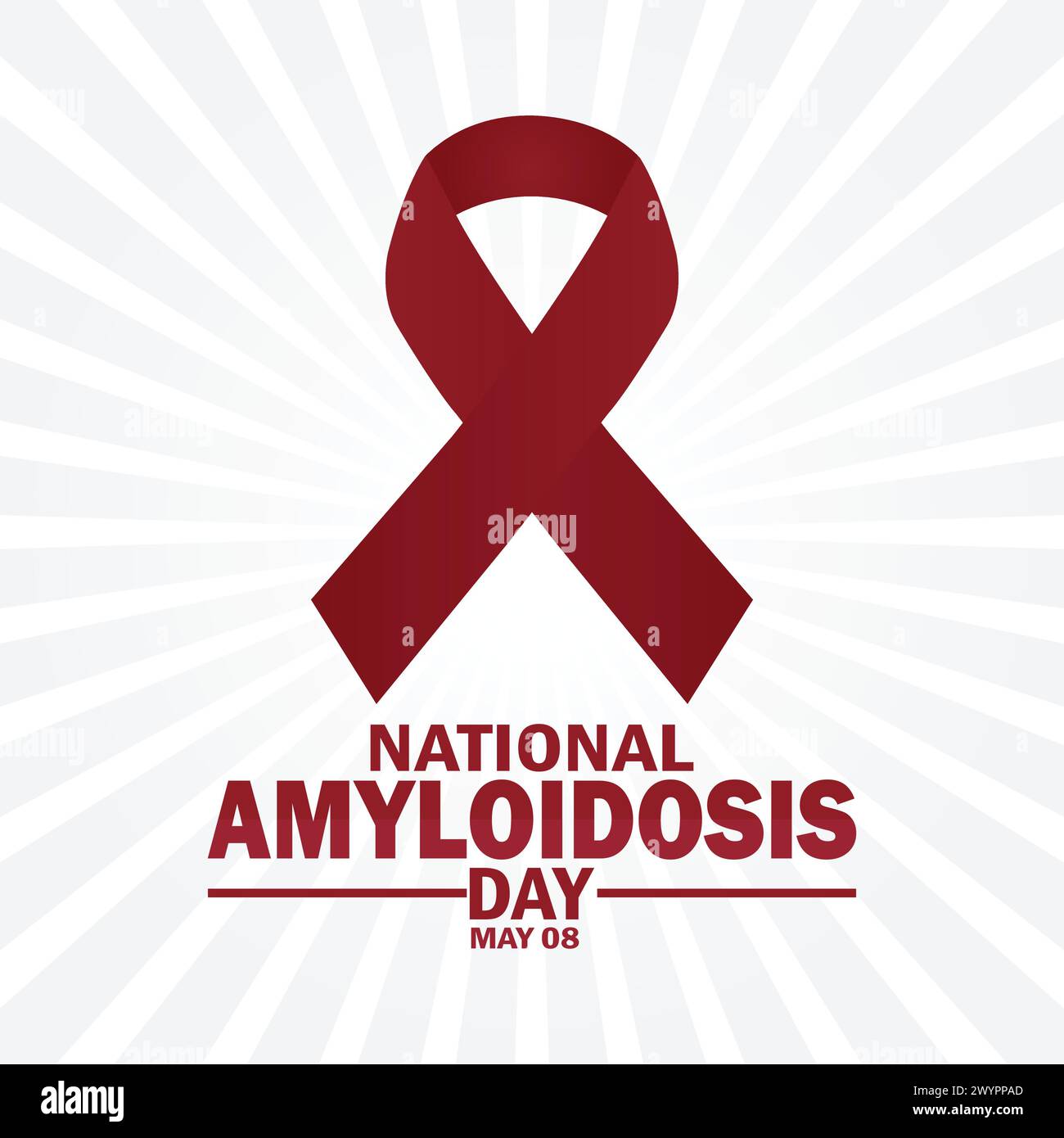 National Amyloidosis Day. May 08. Holiday concept. Template for background, banner, card, poster with text inscription. Vector illustration Stock Vector