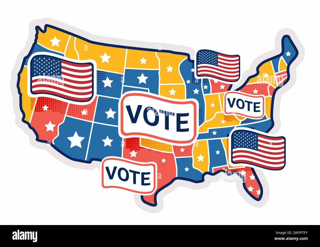 Electoral map us Stock Vector Images Alamy