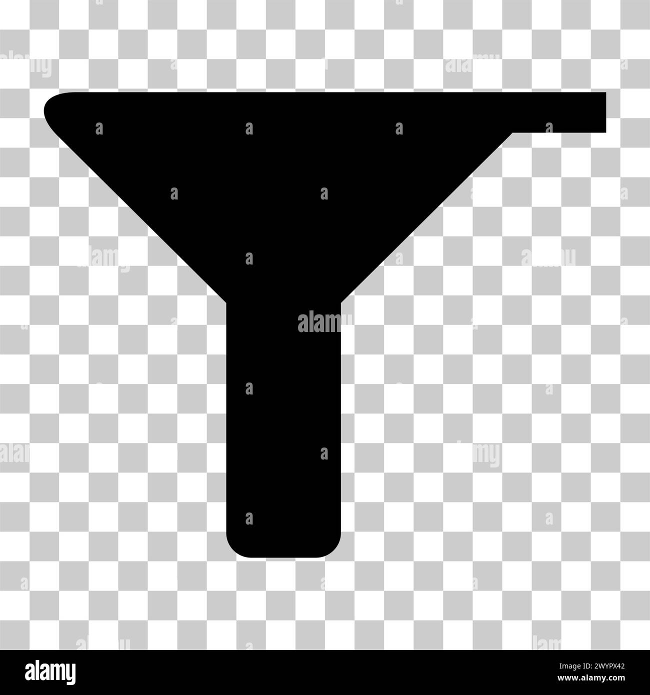 Filter button web shape icon, flat filtering symbol, funnel sign vector ...