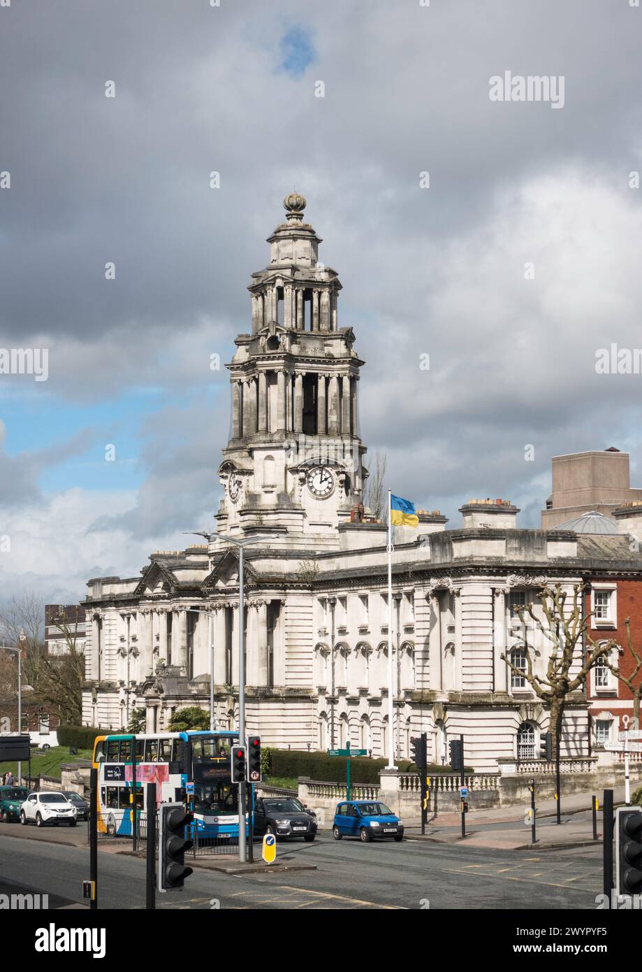 The listed Stockport Town Hall, England, UK Stock Photo