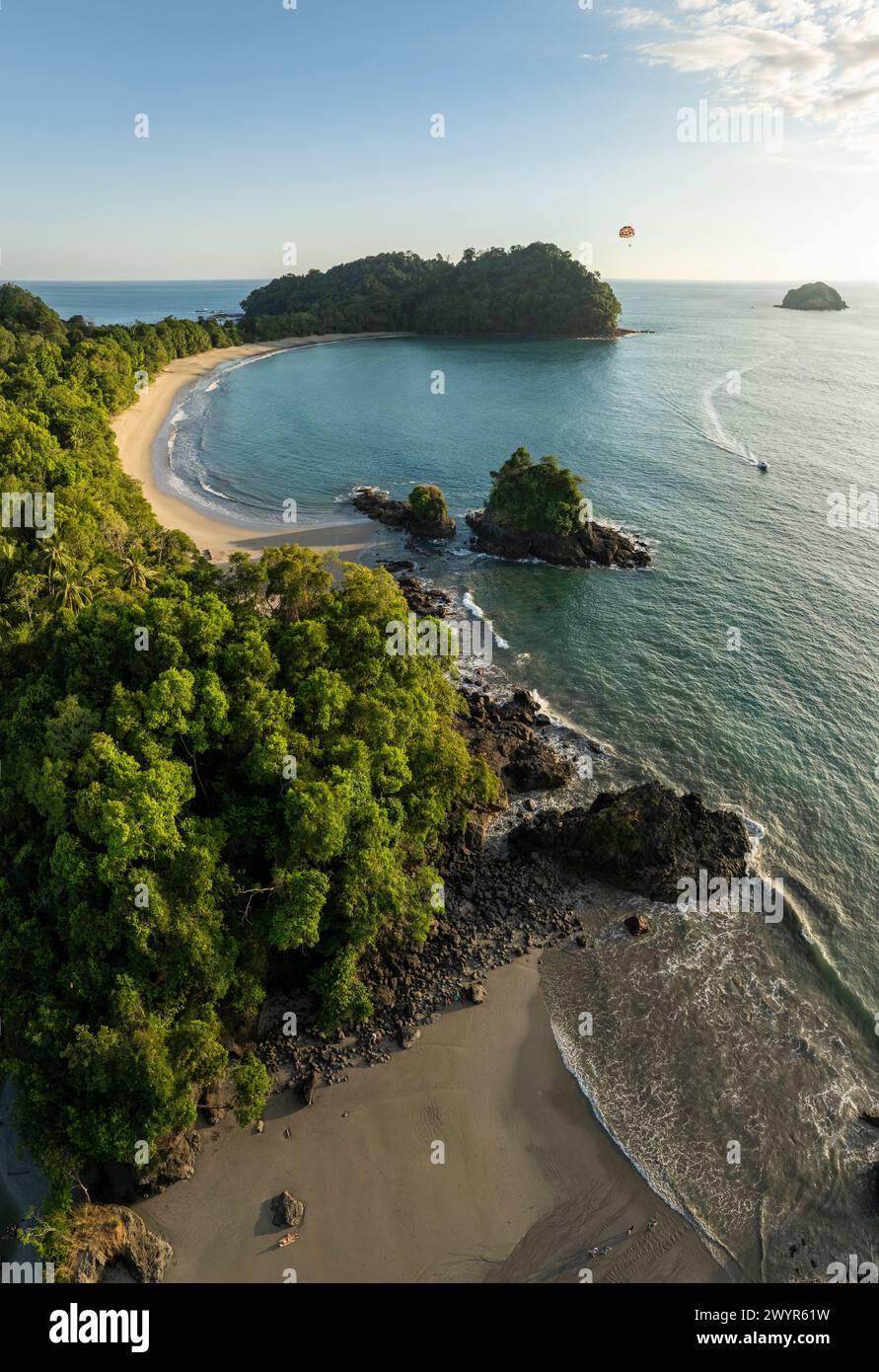 Aerial view of Manuel Antonio Beach, Manuel Antonio National Park