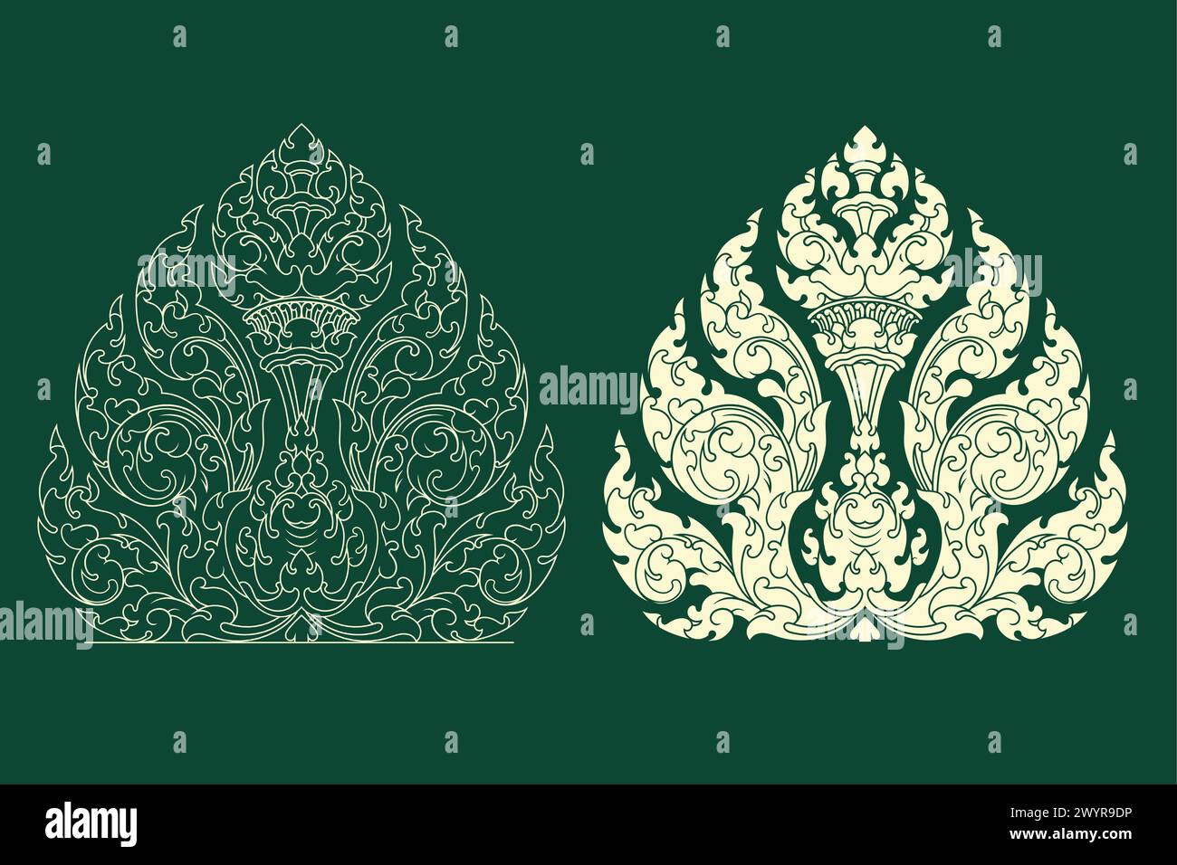 Kbach Khmer vector, Khmer art Stock Vector Image & Art - Alamy