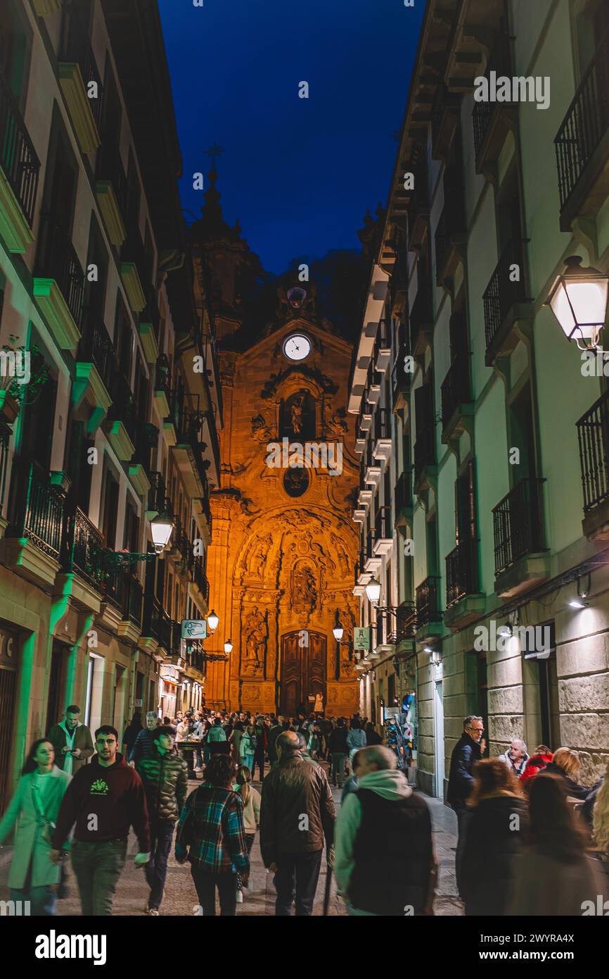 Image of the Church of Our Lady of the Choir in Donostia-San Sebastian. Stock Photo
