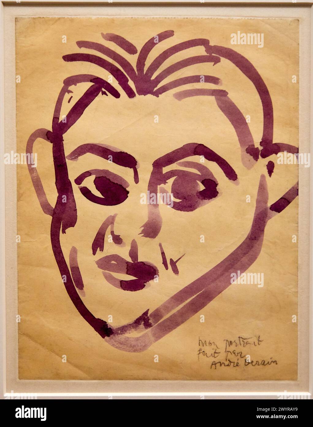 'Portrait de Picasso', 1908, André Derain, Picasso Museum, Paris, France, Europe. Stock Photo