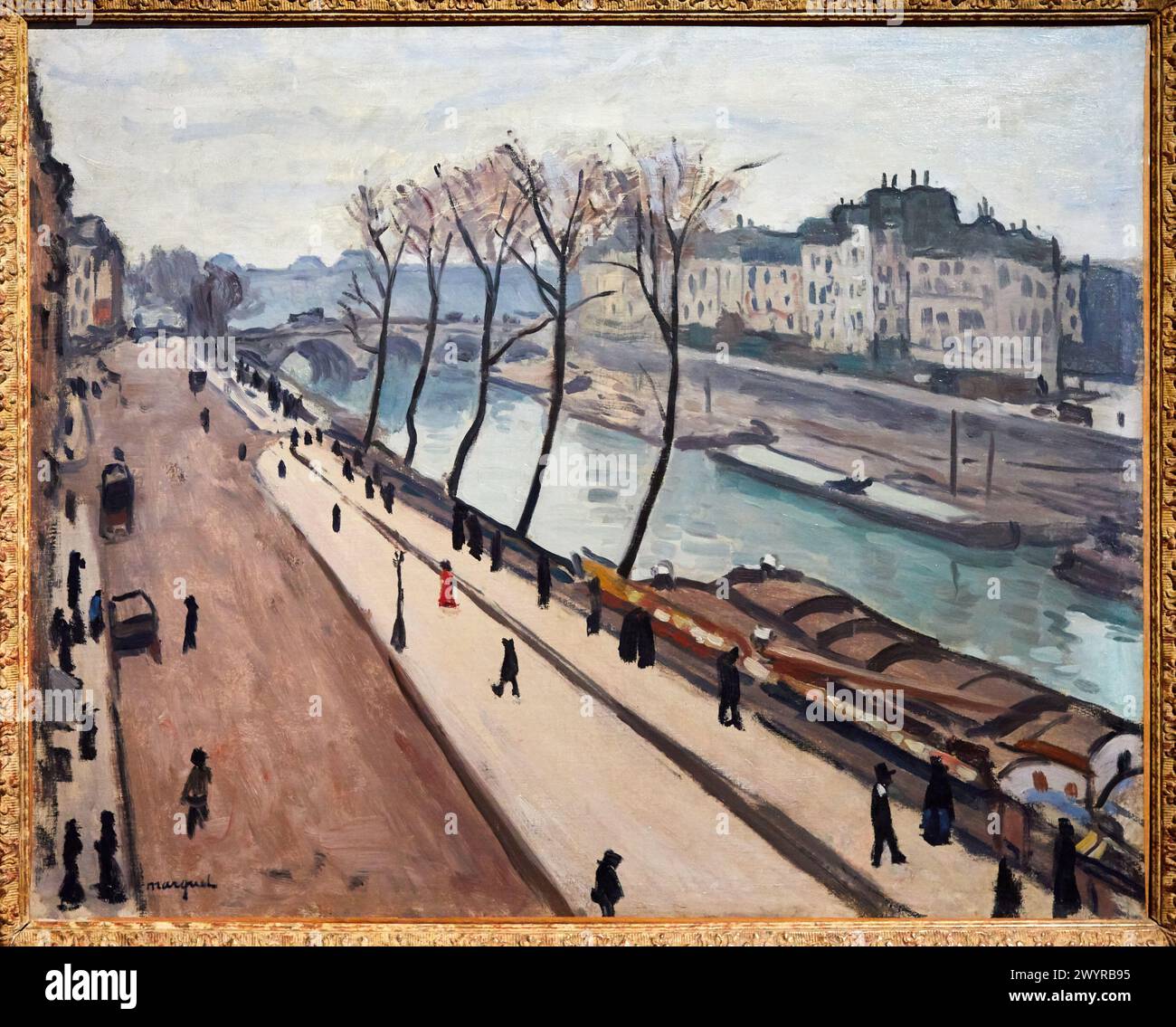 La Seine vue du quai des Grands-Augustins, 1906, Albert Marquet, Musée d'Art Moderne, Troyes, Champagne-Ardenne Region, Aube Department, France, Europe. Stock Photo