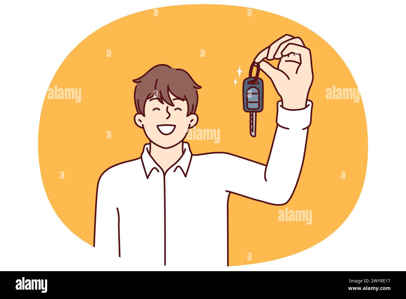 Man in an off license Stock Vector Images Alamy