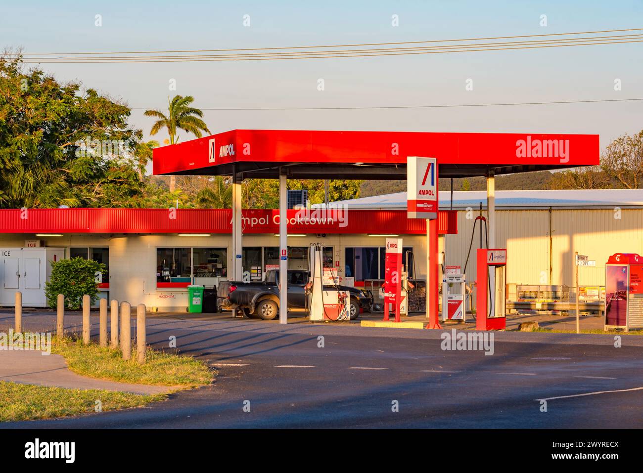 The Ampol (formerly Caltex) petrol service station in town of Cooktown