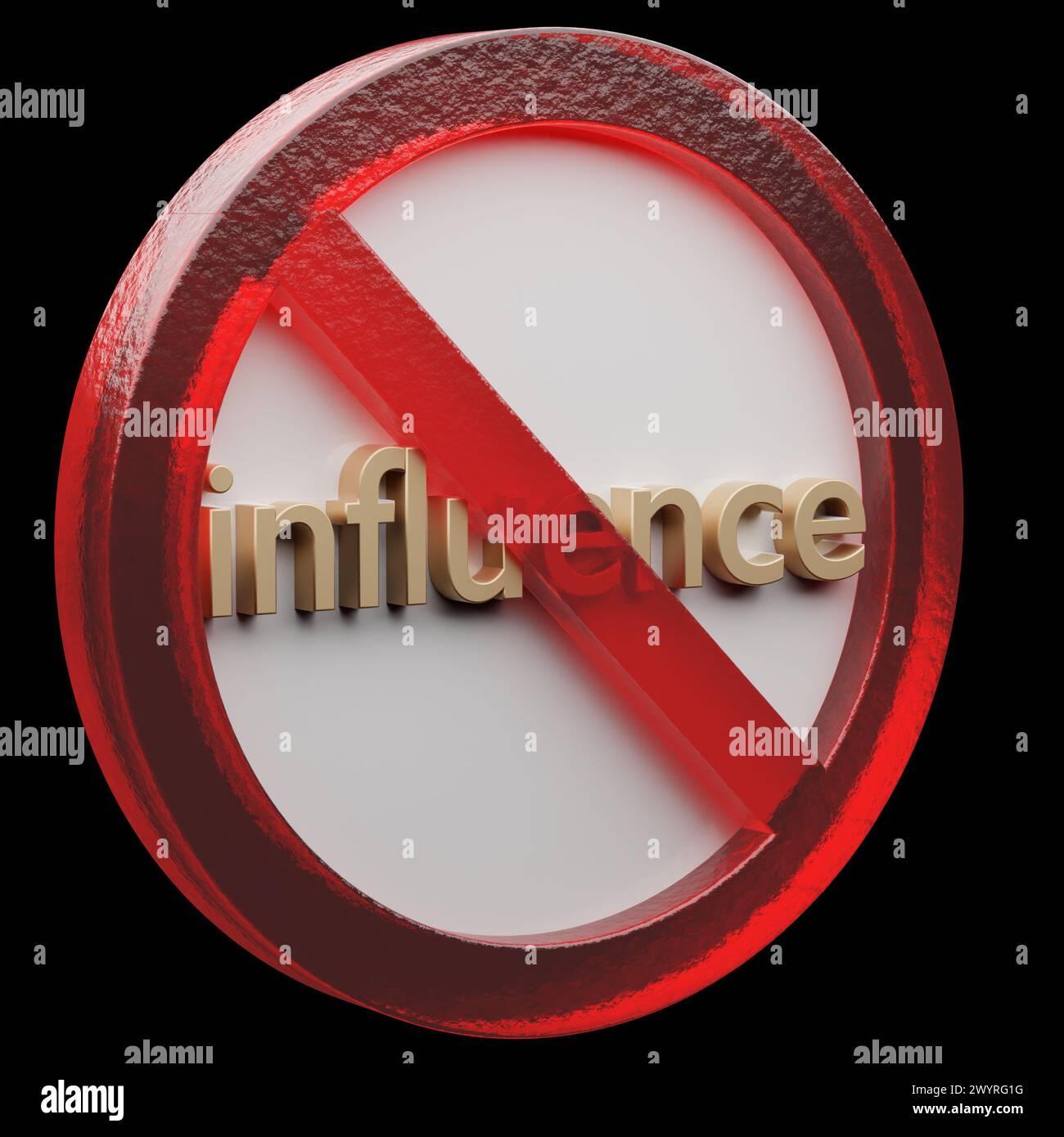 Beautiful abstract illustration influence Forbidden, prohibiting sign ...