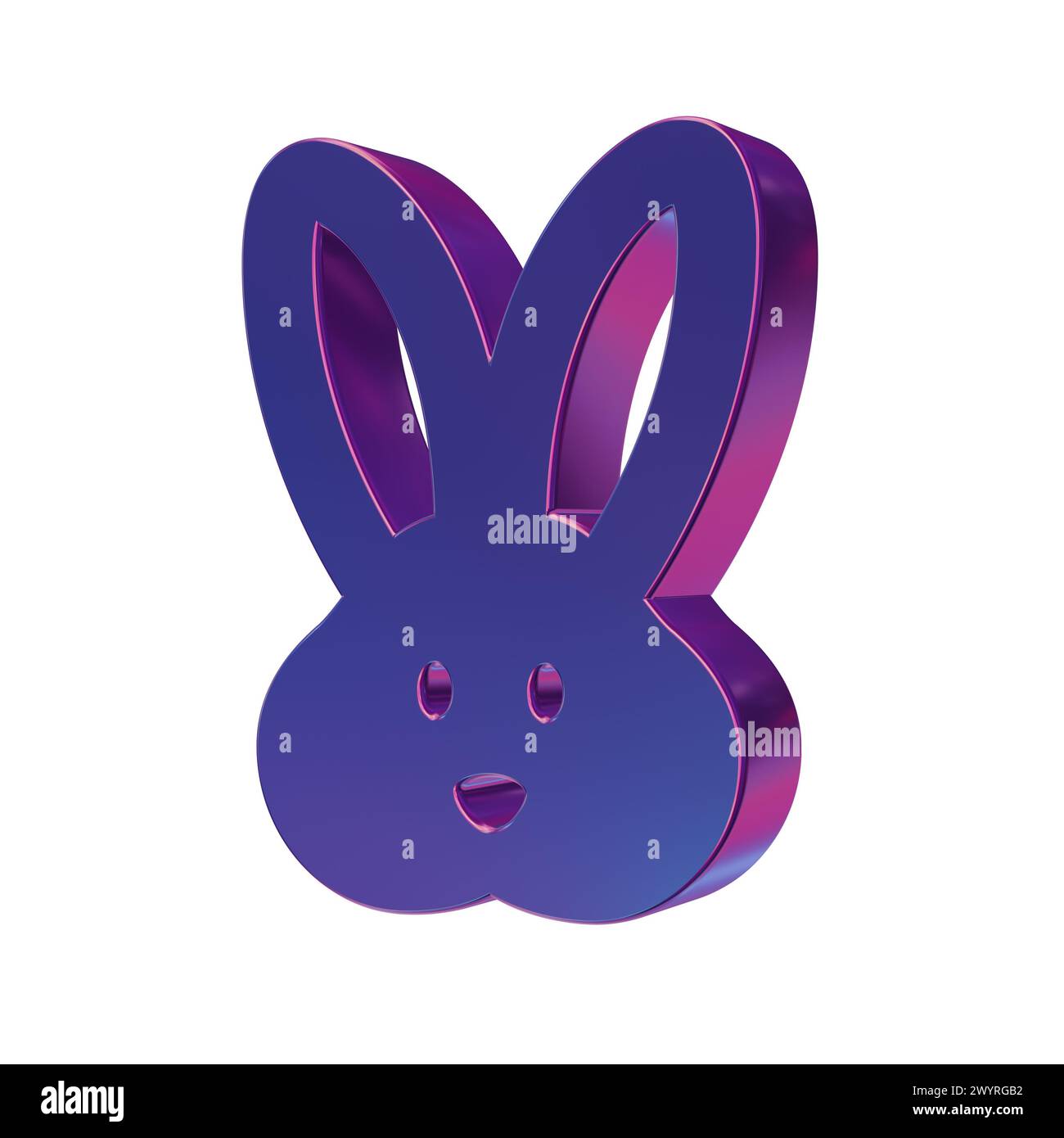 Beautiful abstract illustrations Blue Rabbit symbol icons Stock Photo ...