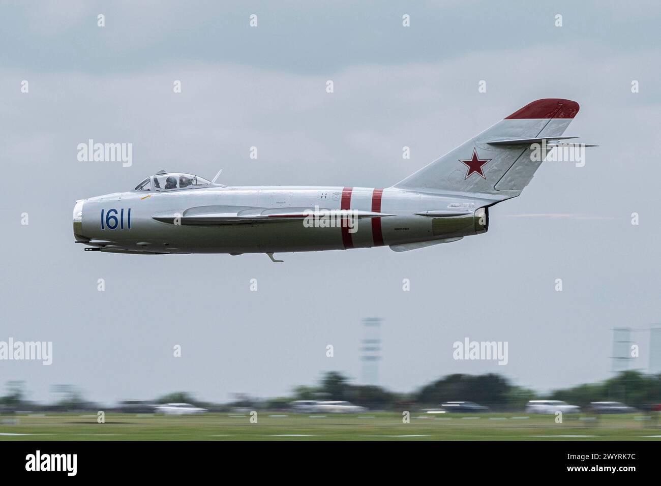 The Mig 17 performs aerial acrobatics at Joint Base San Antonio