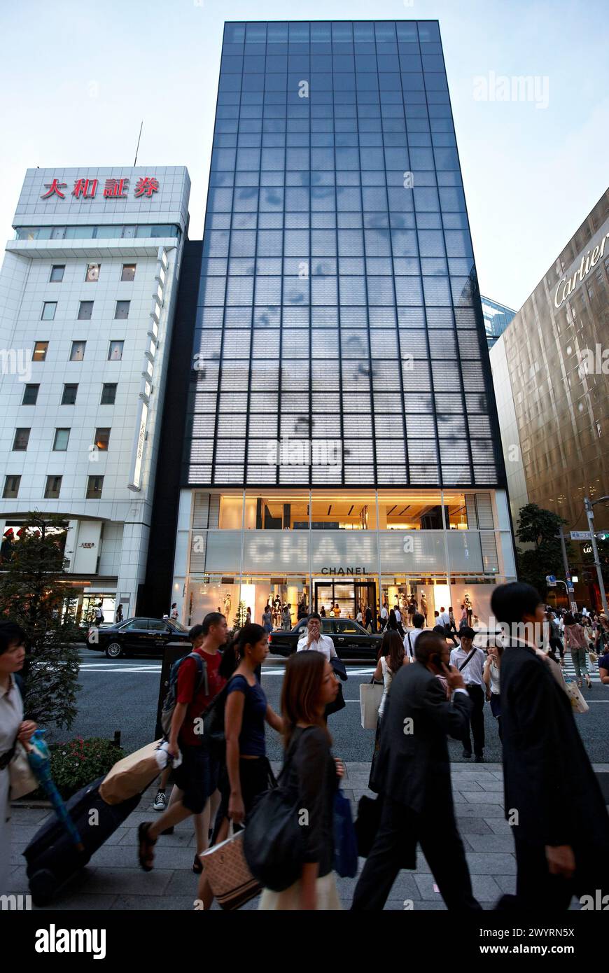 Chanel shop at Ginza district. Tokyo. Chanel Ginza was