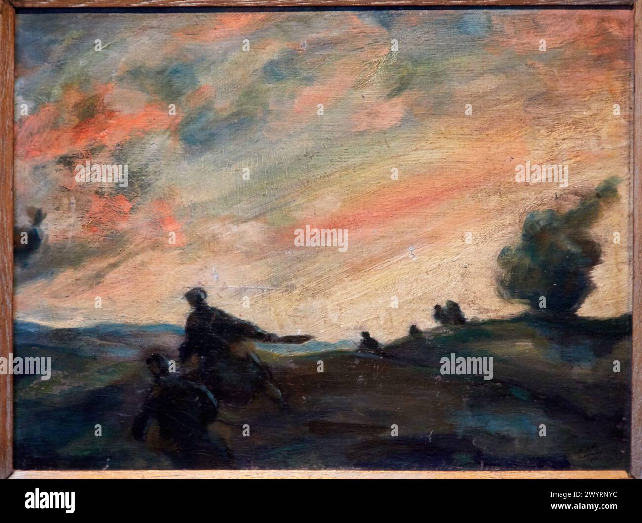 Scène de bataille en Champagne, 1918, Charles Félix Gir, Musée d'Art Moderne, Troyes, Champagne-Ardenne Region, Aube Department, France, Europe Stock Photo