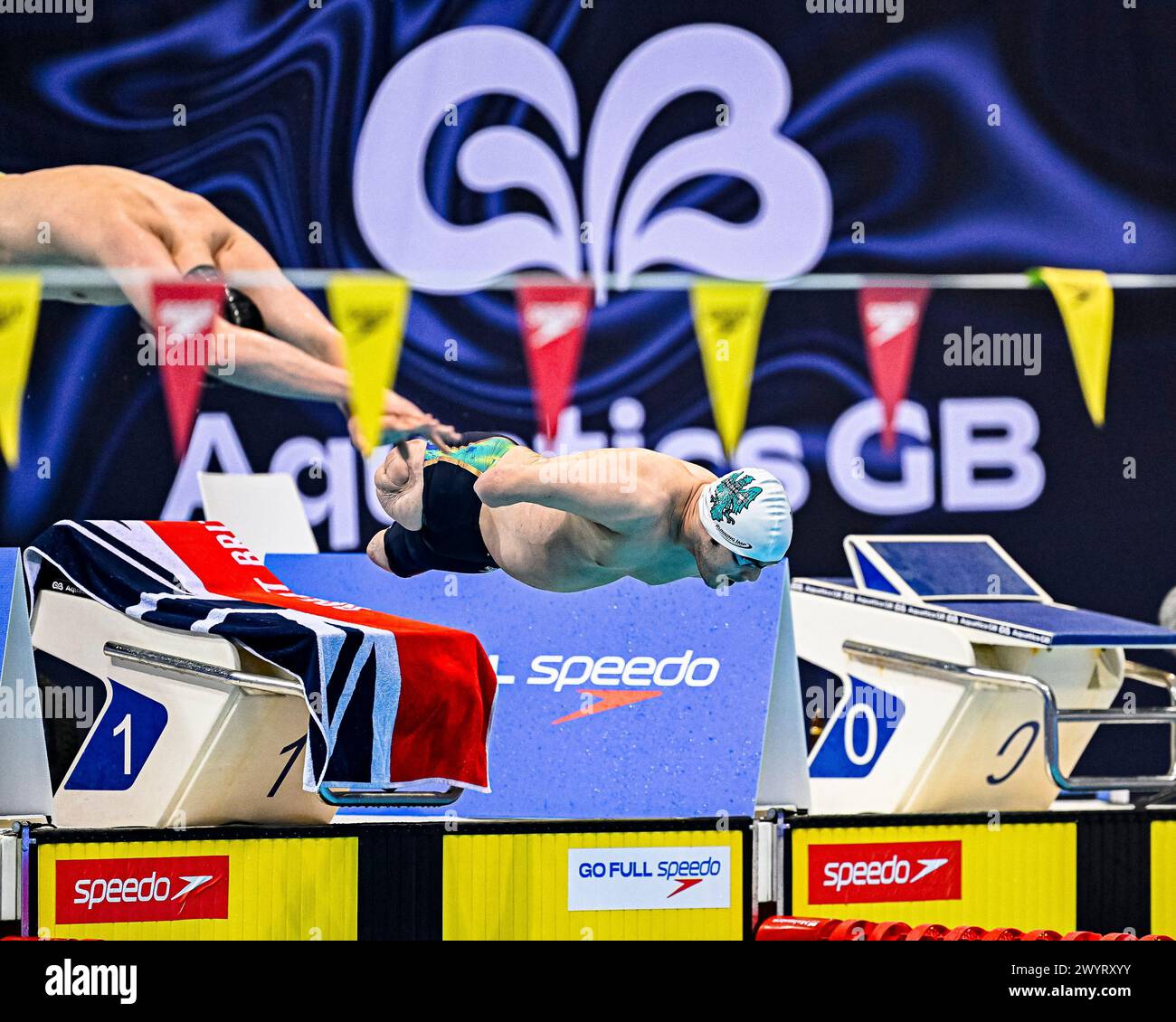 LONDON, UNITED KINGDOM. 07 April, 2024. Lyndon Longhorne competes in