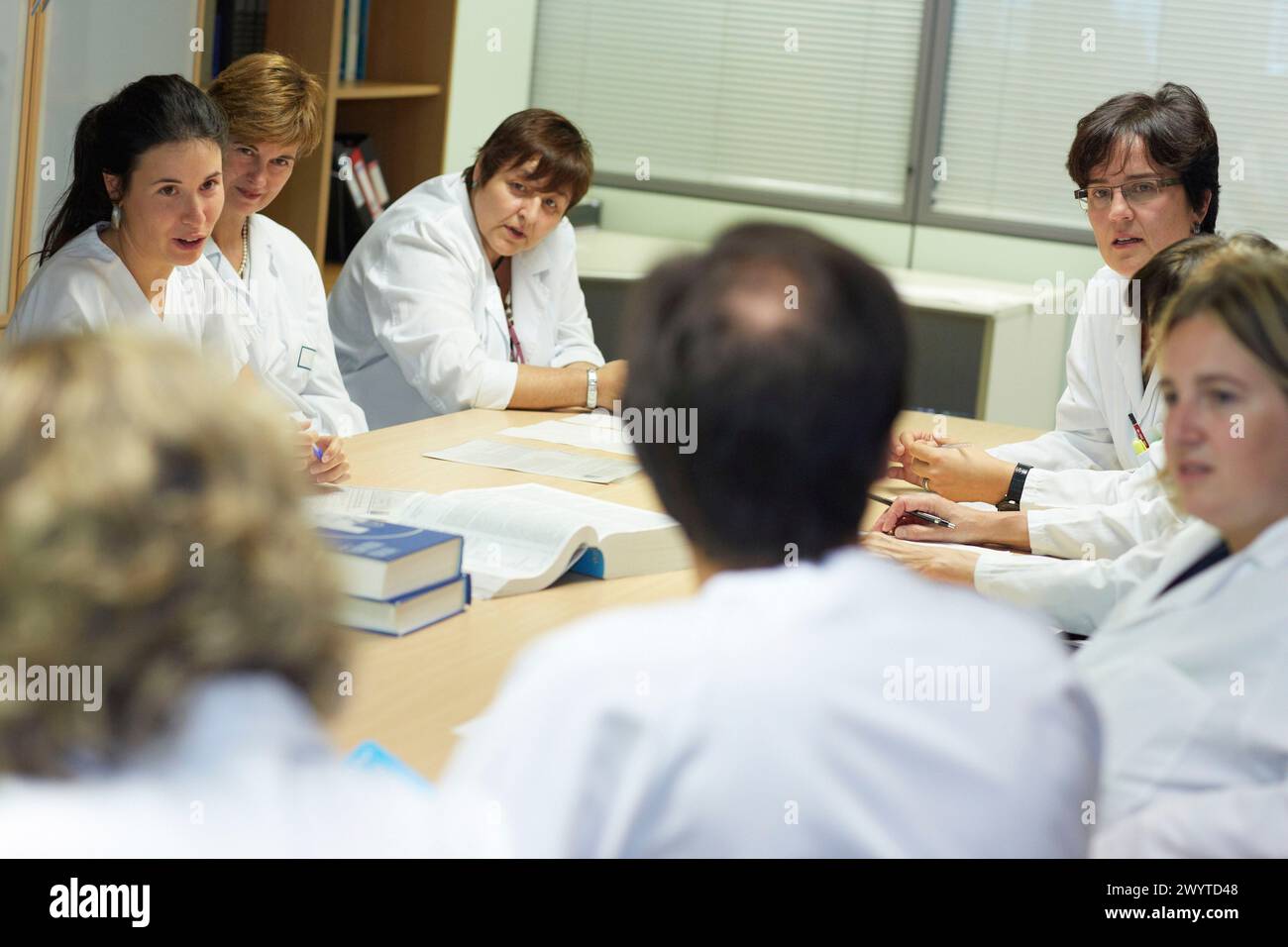 Medical meeting, clinical session, Meeting room, Hospital Donostia, San ...