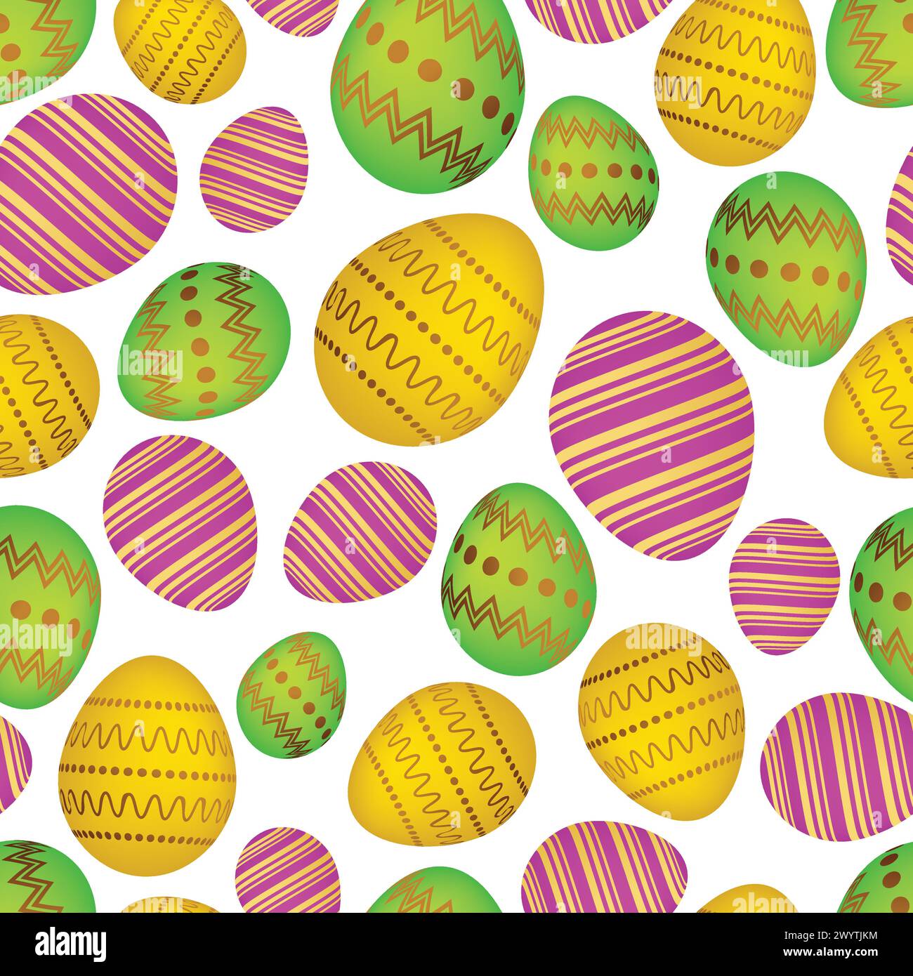 Seamless pattern with colorful Easter eggs. Vector illustration Stock ...