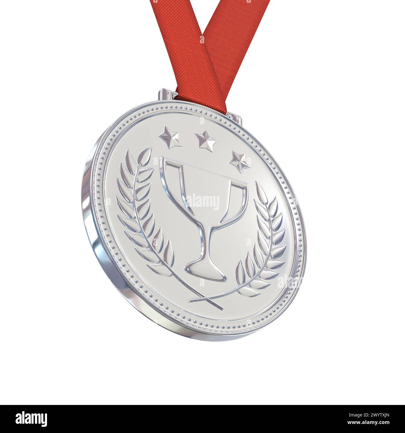 Silver medal Stock Photo