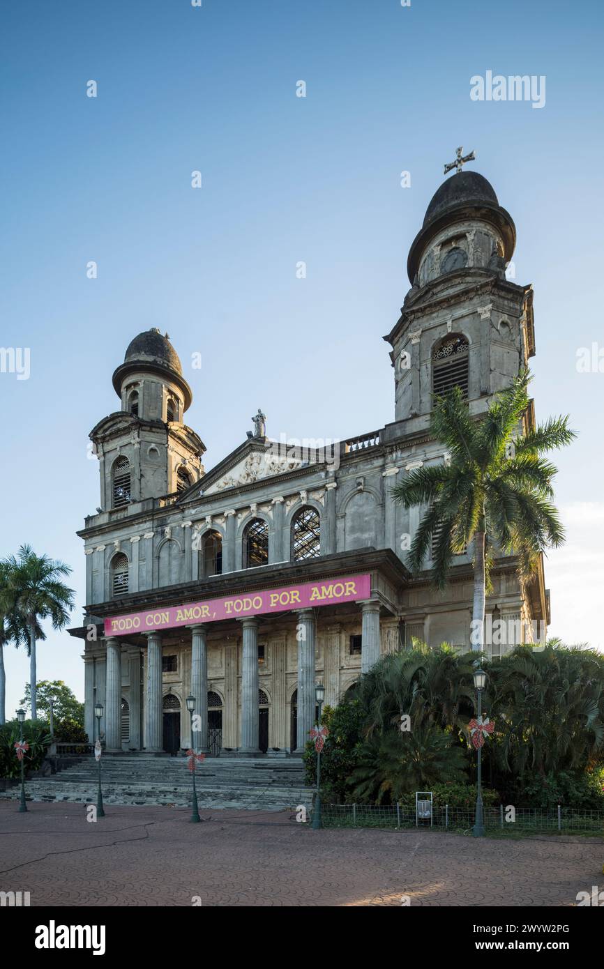 Exterior of Antigua Cathedral, Managua, Nicaragua Stock Photo