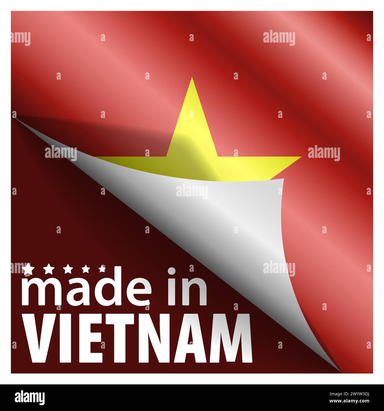Made in Vietnam graphic and label. Element of impact for the use you want to make of it. Stock Vector