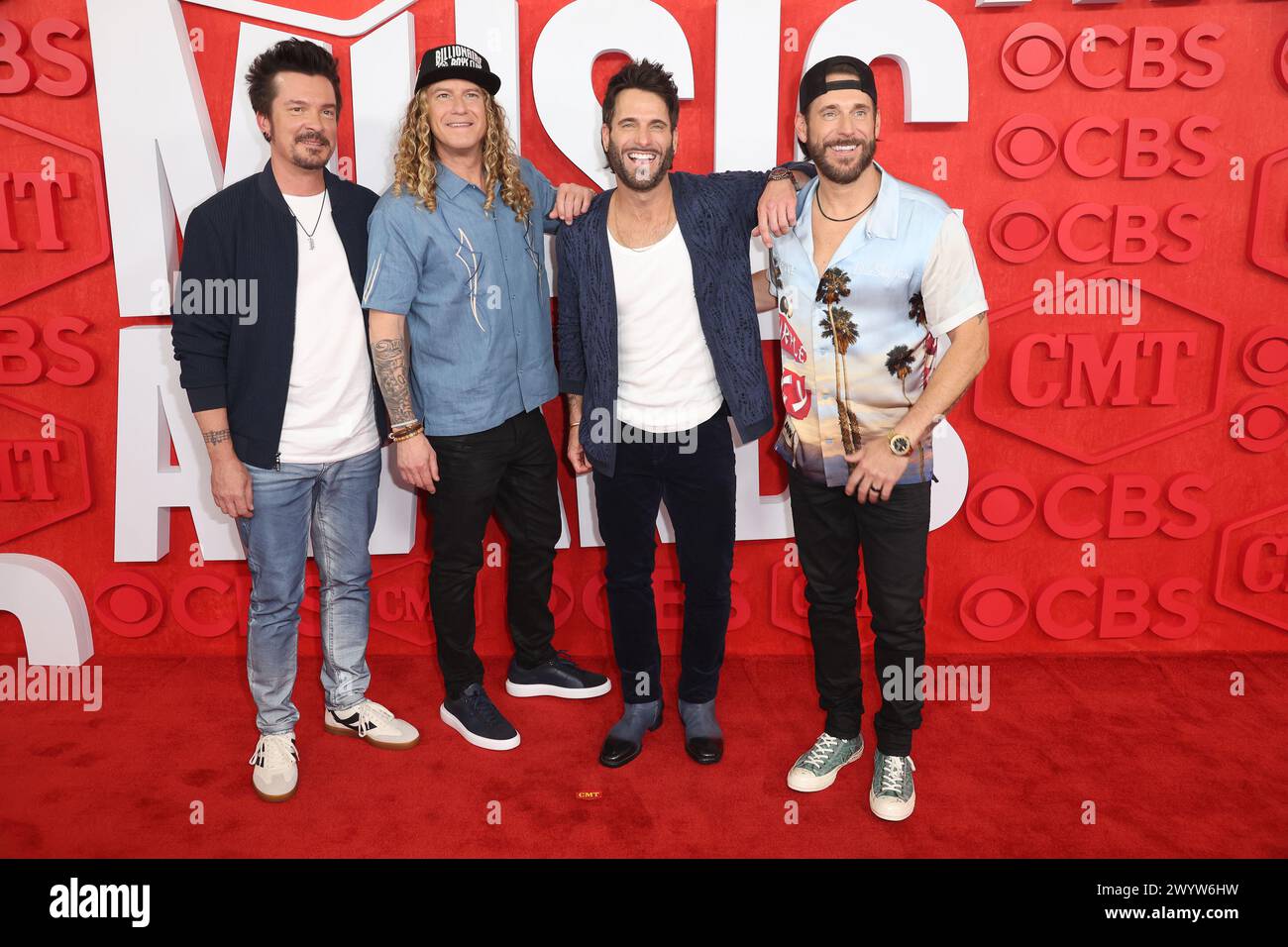 Austin, USA. 07th Apr, 2025. Parmalee arriving at the 2025 CMT Music