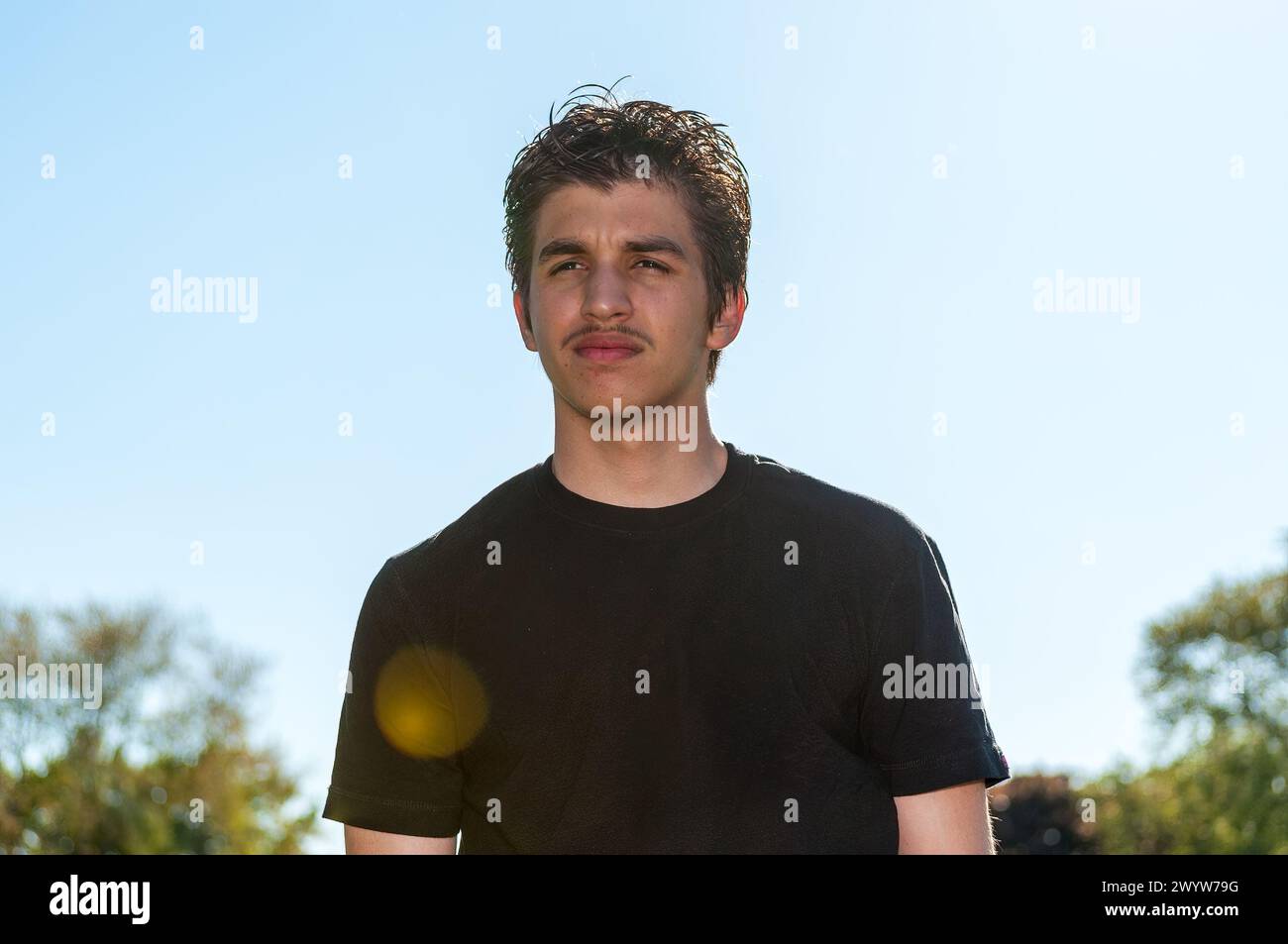 Hispanic teen boy portrait hi-res stock photography and images - Alamy
