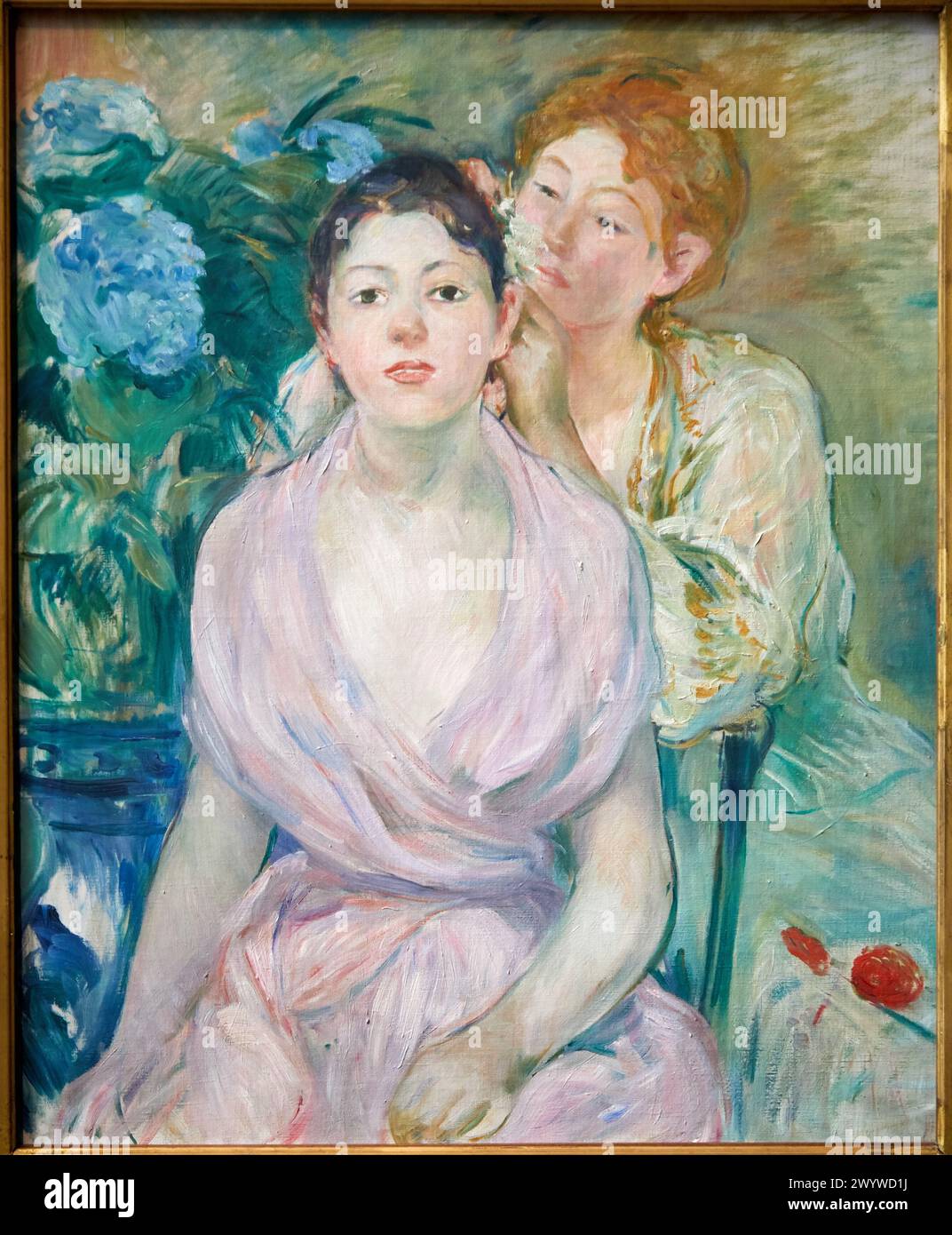 'L'Hortensia' dit aussi 'Les deux soeurs', 1894, Berthe Morisot (1841-1895), Musée d'Orsay, Paris, France, Europe. Stock Photo