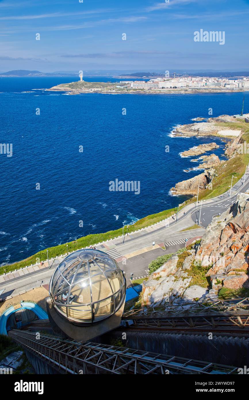 Ascensor Do Monte De San Pedro A Coru a Galicia Spain Stock Photo Ascensor Do Monte De San Pedro A Coru a Galicia Spain Stock Photo